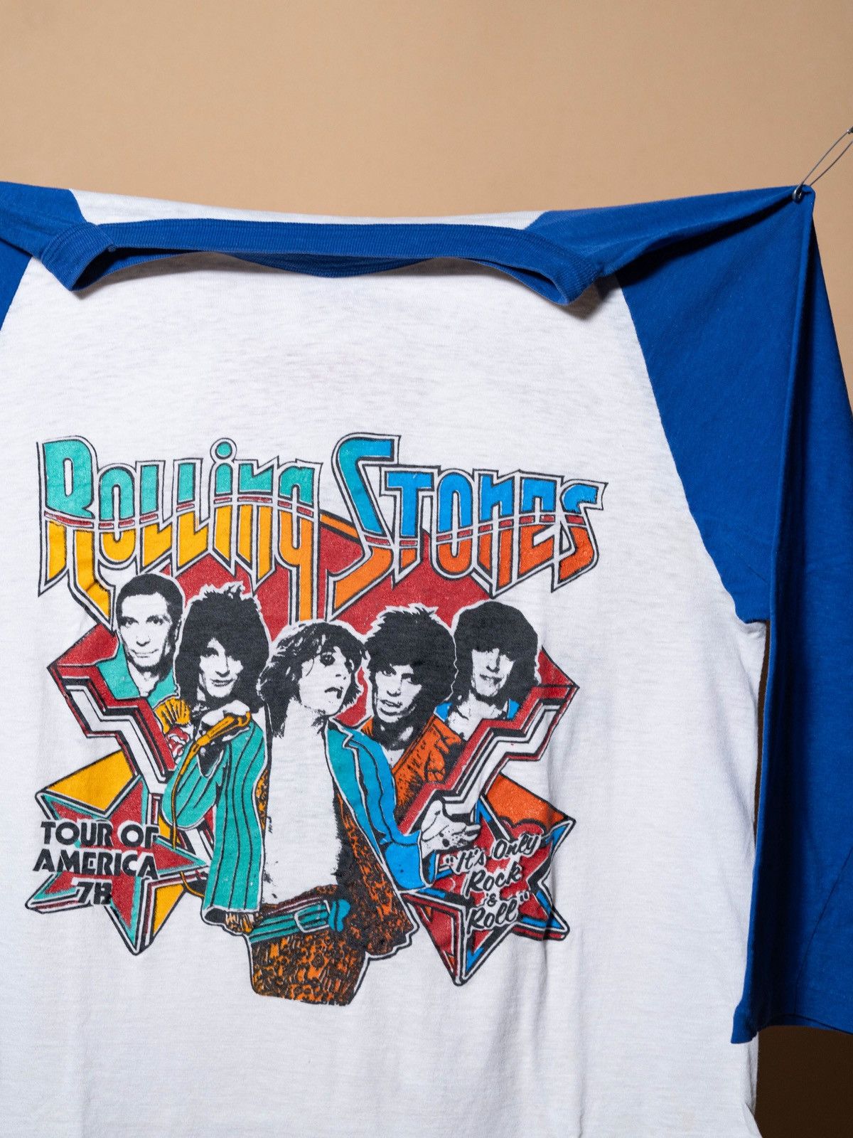 Vintage 1978 Rolling Stones American Tour Raglan Size US M / EU 48-50 / 2 - 1 Thumbnail
