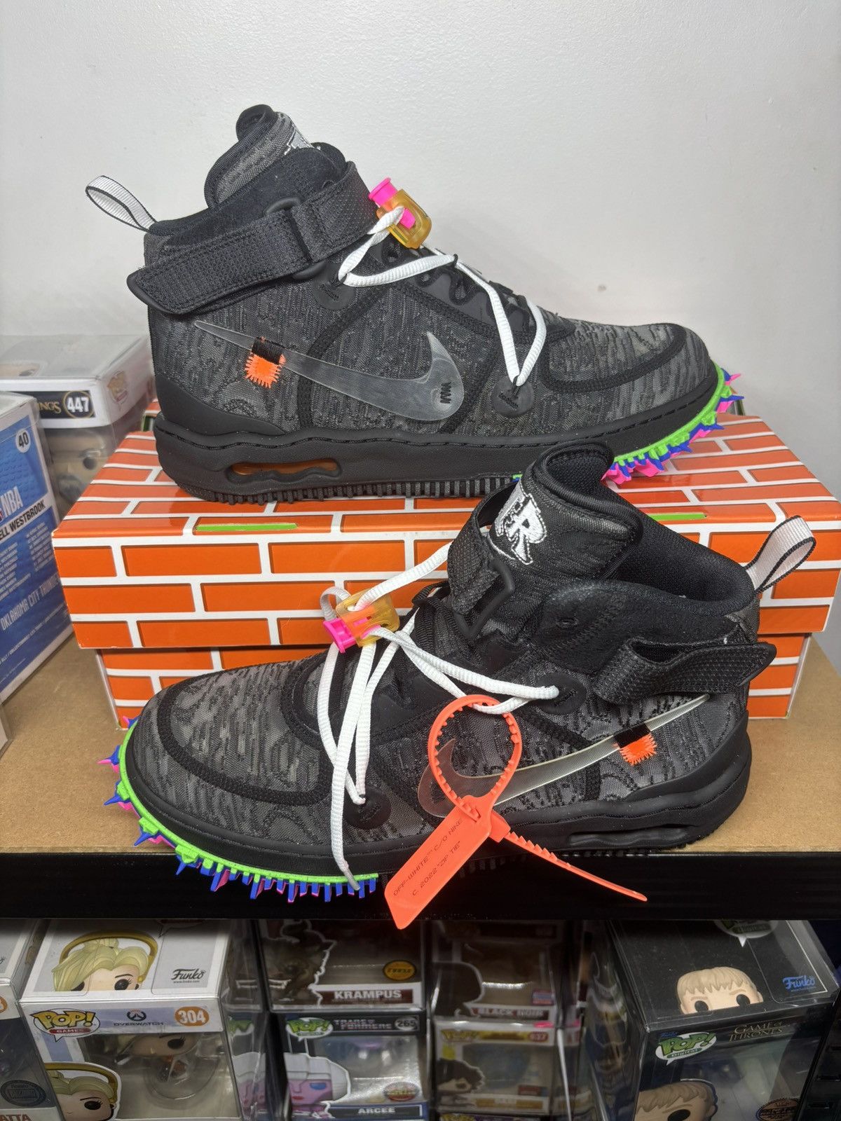 Nike × Off-White NIKE x OFF-WHITE Air Force 1 Mid SP Black Men's - Size 10.5 Size US 10.5 / EU 43-44 - 1 Thumbnail
