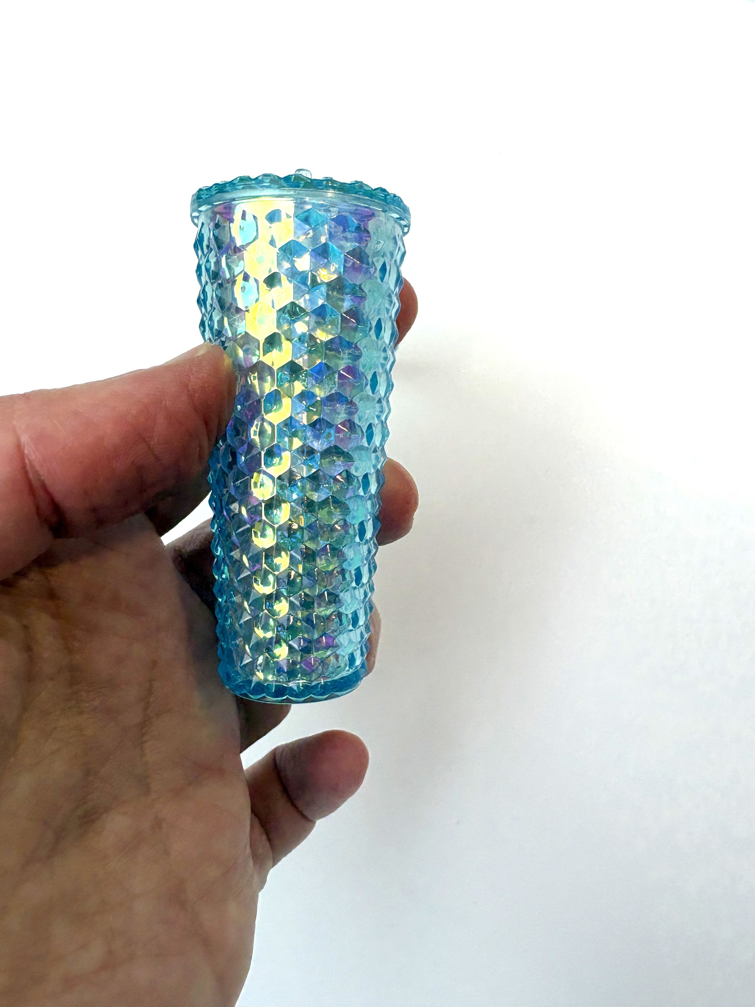 Other Mini Drink Studded Cup Keychain Bag Charm iridescent blue Size ONE SIZE - 4 Thumbnail