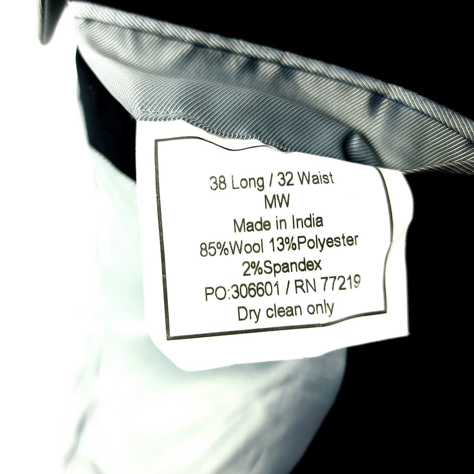 Pronto Uomo Pronto Uomo Wool Polyester Spandex 2 Button Suit Jacket 38R Size 38R - 8 Thumbnail