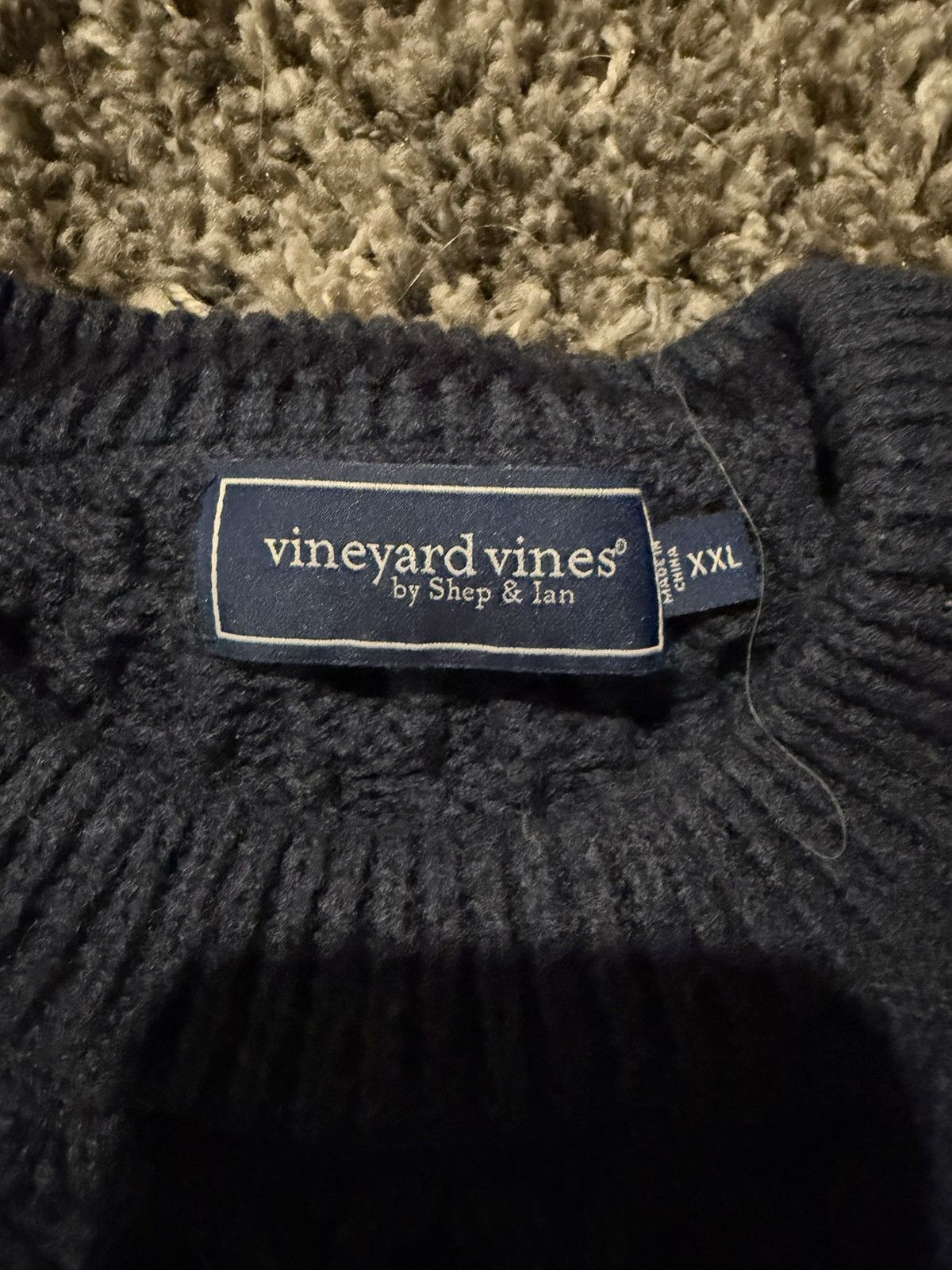 Vineyard Vines Vineyard Vines navy blue cable knit sweater Size US XXL / EU 58 / 5 - 3 Thumbnail