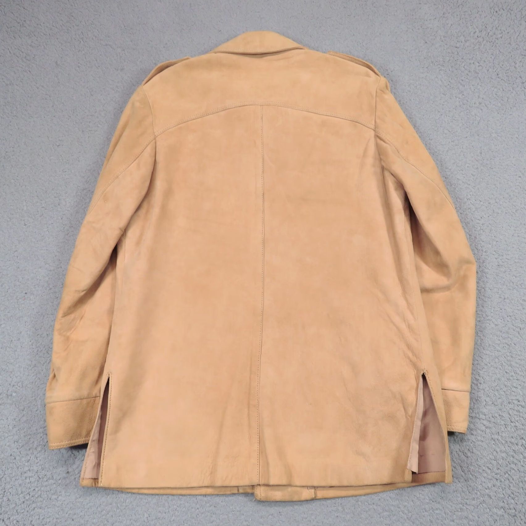 Vintage VINTAGE Woolrich Jacket Mens 38 (fits 40) Leather Suede Tan Utility 60s Tan Flap Size US XXS / EU 40 - 7 Thumbnail