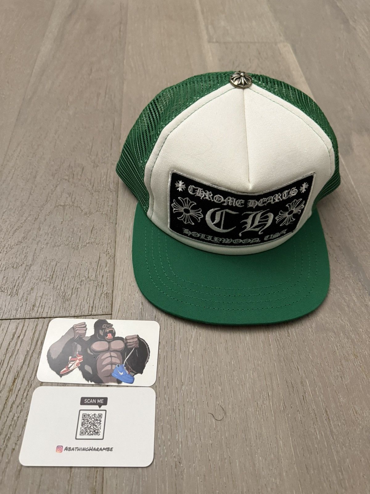 Chrome Hearts Chrome Hearts CH Hollywood Trucker Hat Green Size ONE SIZE - 2 Thumbnail