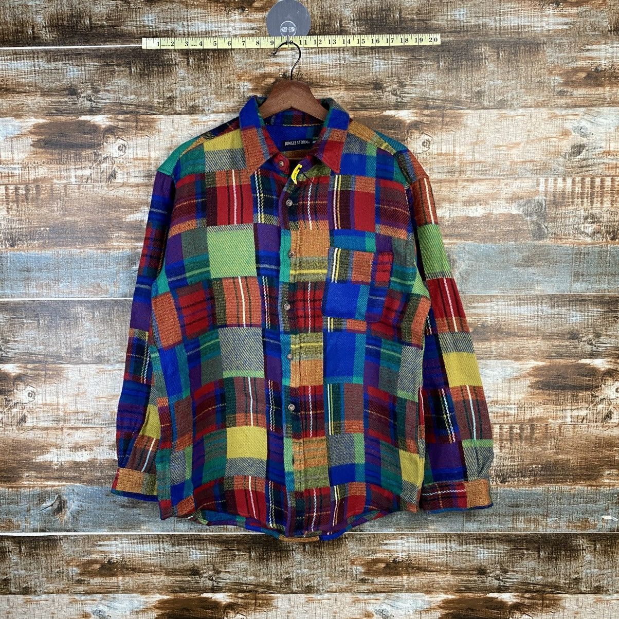 Japanese Brand DL Jungle Strom checkered Red Shirt #C909 Size US L / EU 52-54 / 3 - 1 Thumbnail