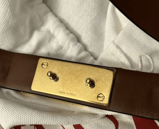 Valentino (Size EU 75) Valentino Garavani VCHAIN leather belt brown Size ONE SIZE - 4 Thumbnail
