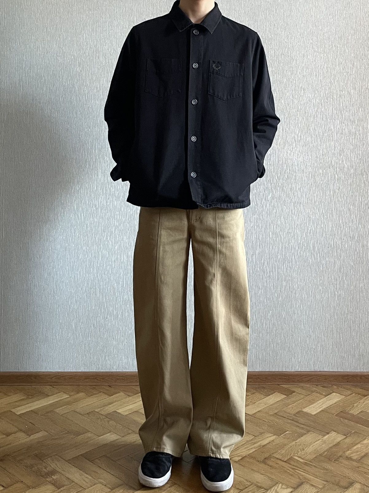 Fred Perry Fred Perry: A Navy Blue Denim Overshirt / Jacket Size US L / EU 52-54 / 3 - 19 Thumbnail
