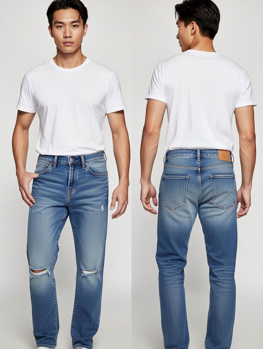 Levi's Levi's Slim Fit Distressed Blue Jeans Size US 28 / EU 44 - 2 Thumbnail