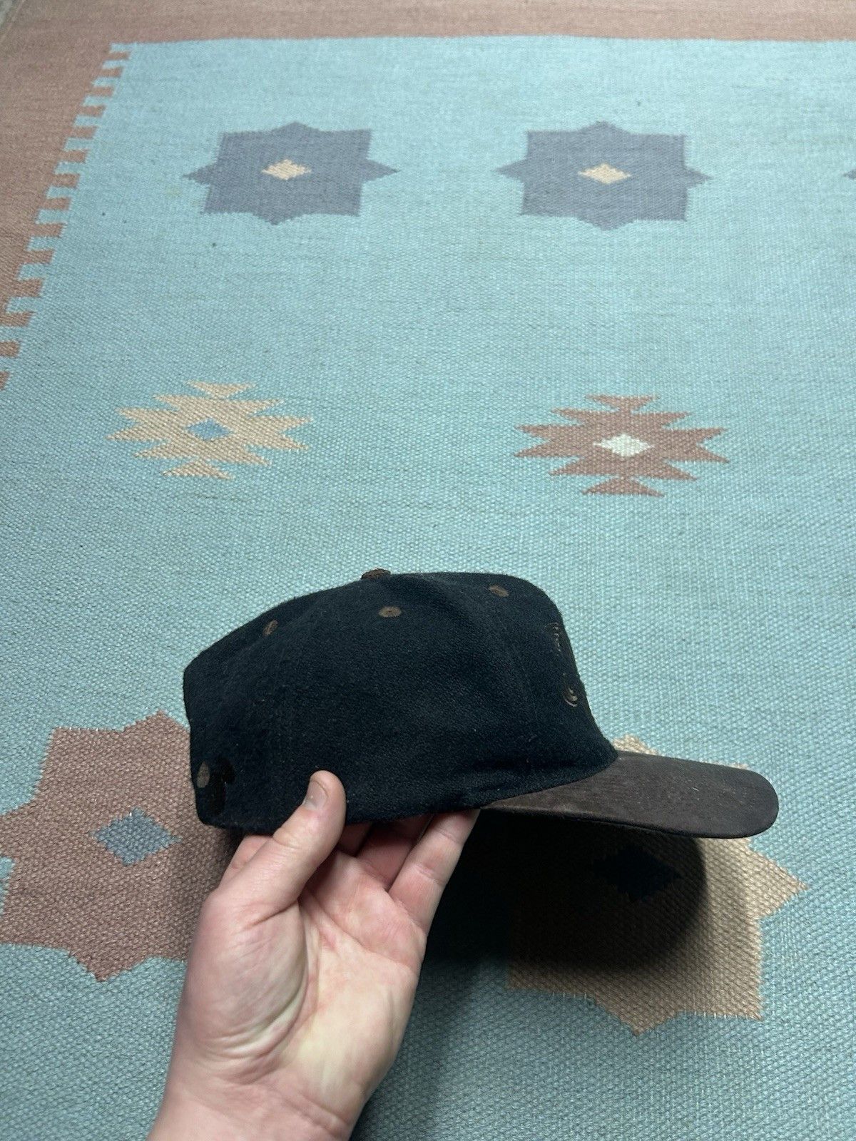 Vintage Vtg Snapback hat Mickey Mouse wool leather cartoon spell out Size ONE SIZE - 9 Thumbnail