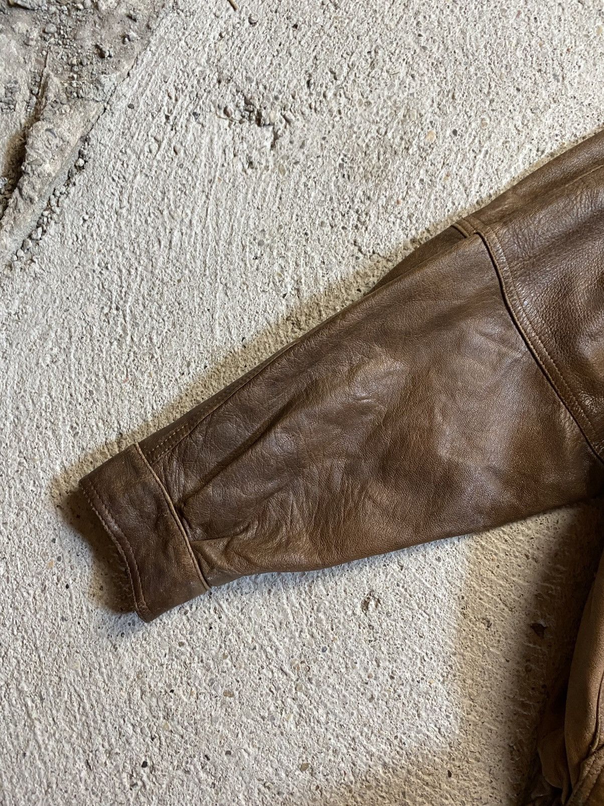 Vintage Bomber leather jacket brown avantgarde archive vintage Size US XL / EU 56 / 4 - 12 Thumbnail