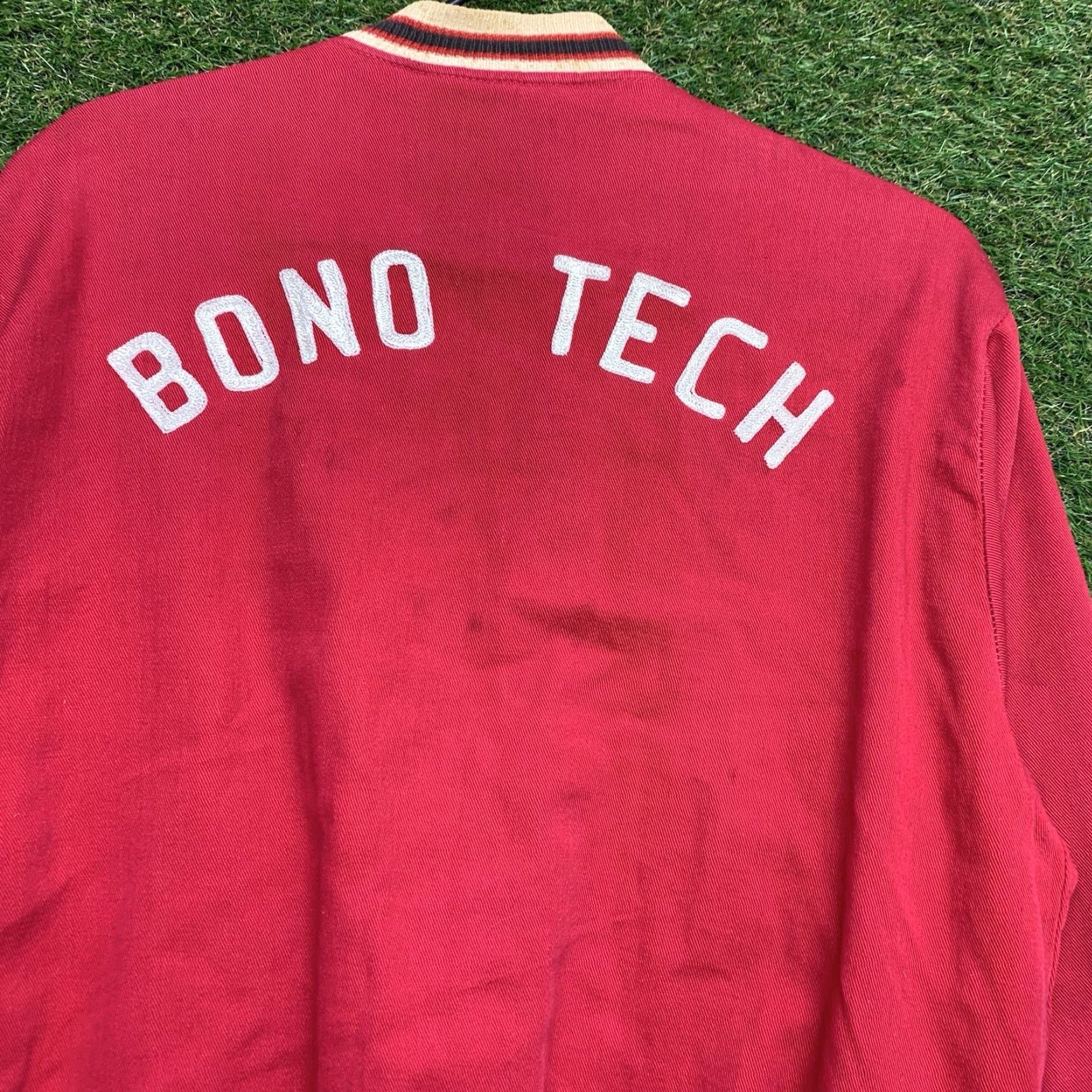 Vintage VINTAGE Thermo-Jac Chain Stitch Jacket Mens Medium Red Full Zip Varsity 1950s 40s Workwear USA Cotton Canvas Size US M / EU 48-50 / 2 - 3 Thumbnail
