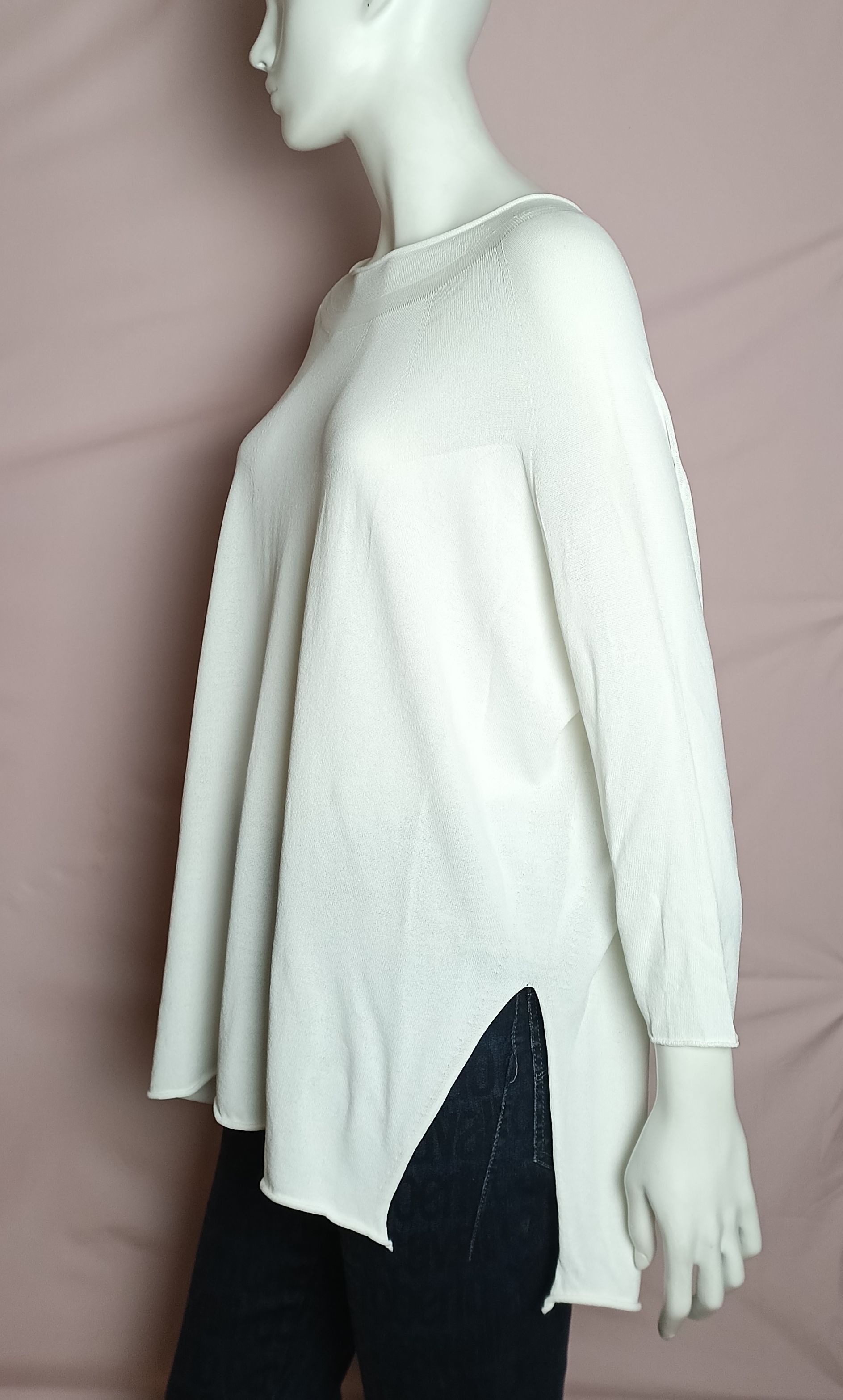 Annette Gortz Annette Gortz White Pullover Oversized Sweater Size M / US 6-8 / IT 42-44 - 2 Thumbnail