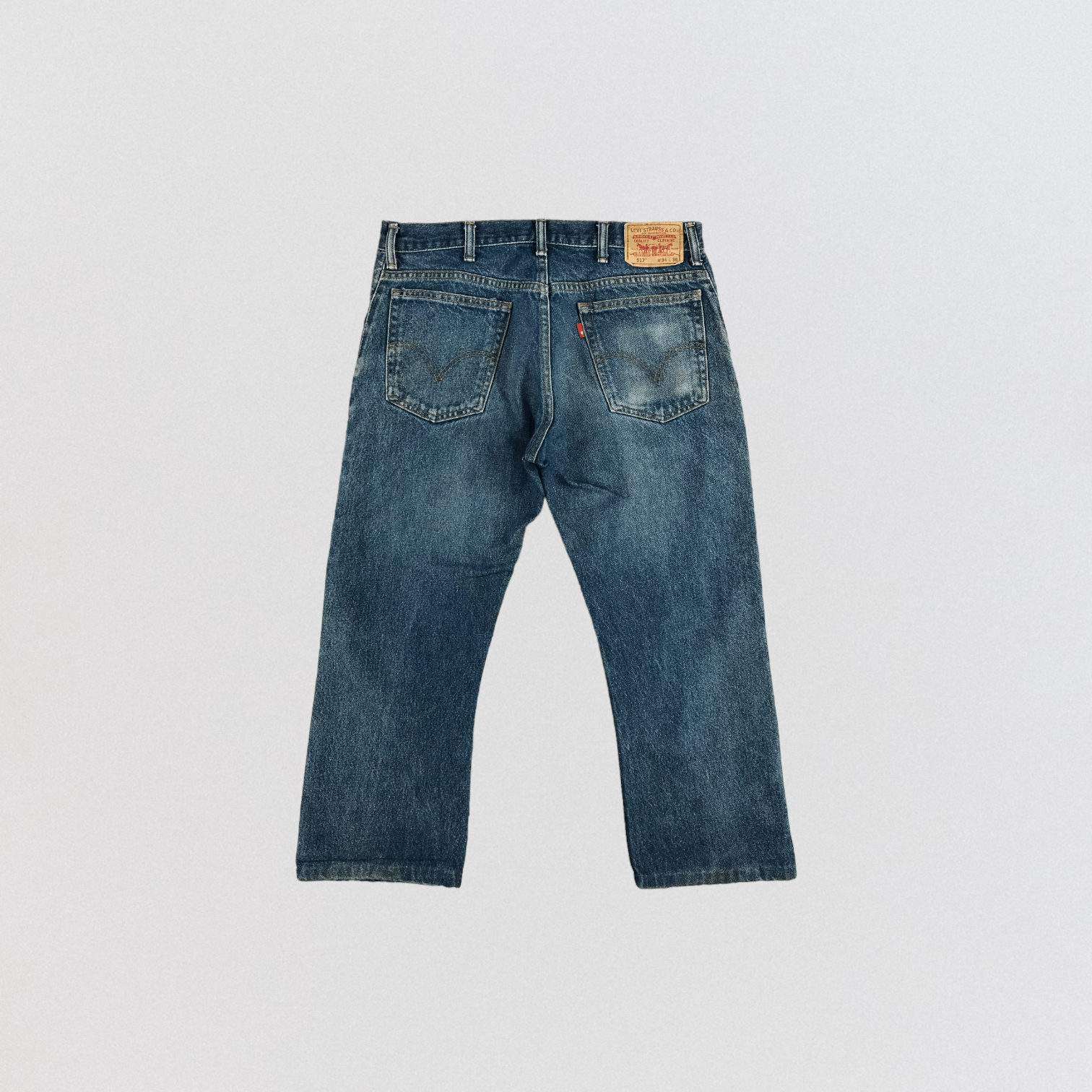 Levi's × Vintage Vintage Blue Wash Levis 517 Flare Jeans-JM2129 Size US 35 - 2 Thumbnail