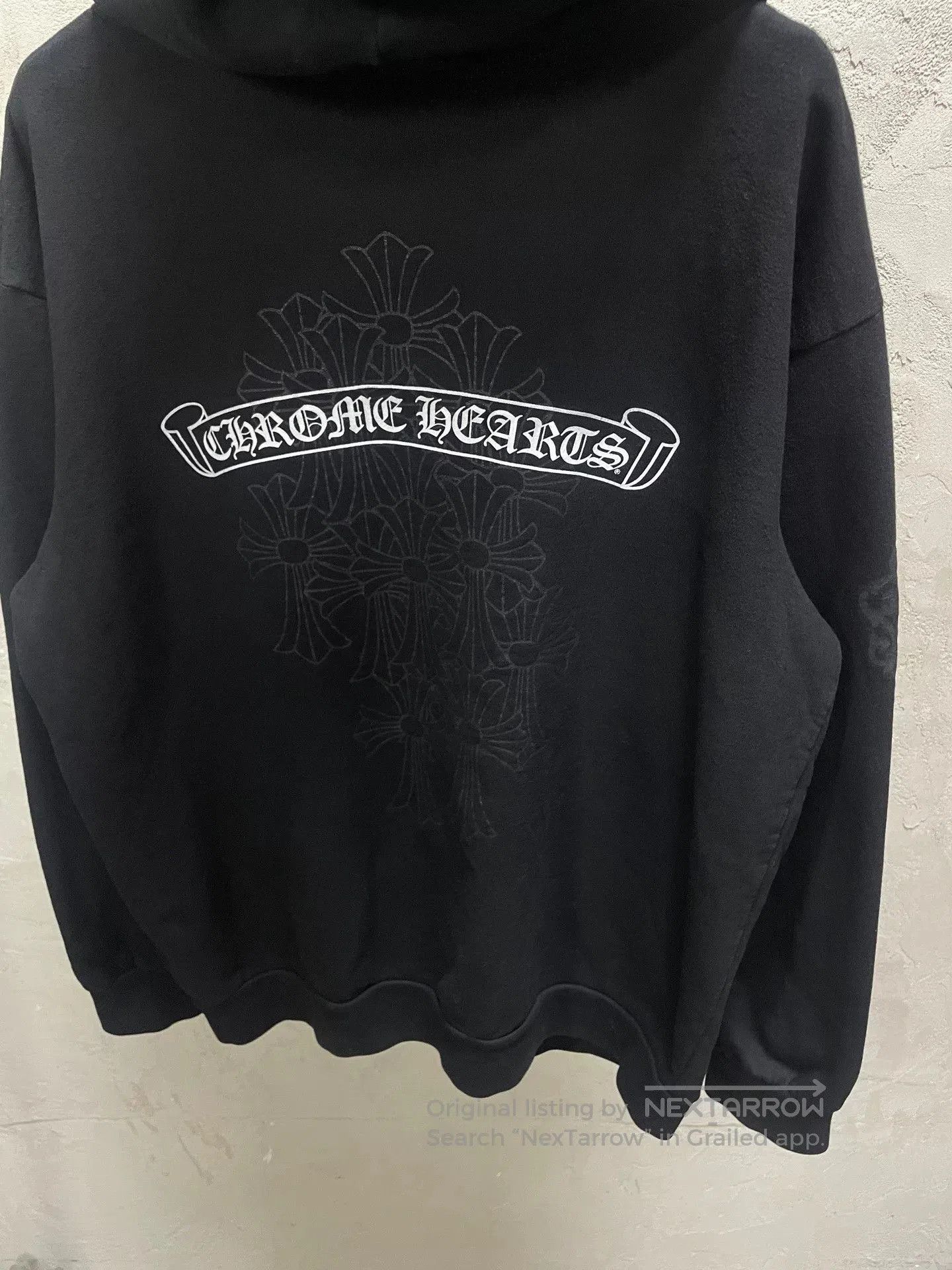 Chrome Hearts Chrome Hearts Black Hoodie with Silver Cross Zip. Size US XL / EU 56 / 4 - 4 Thumbnail