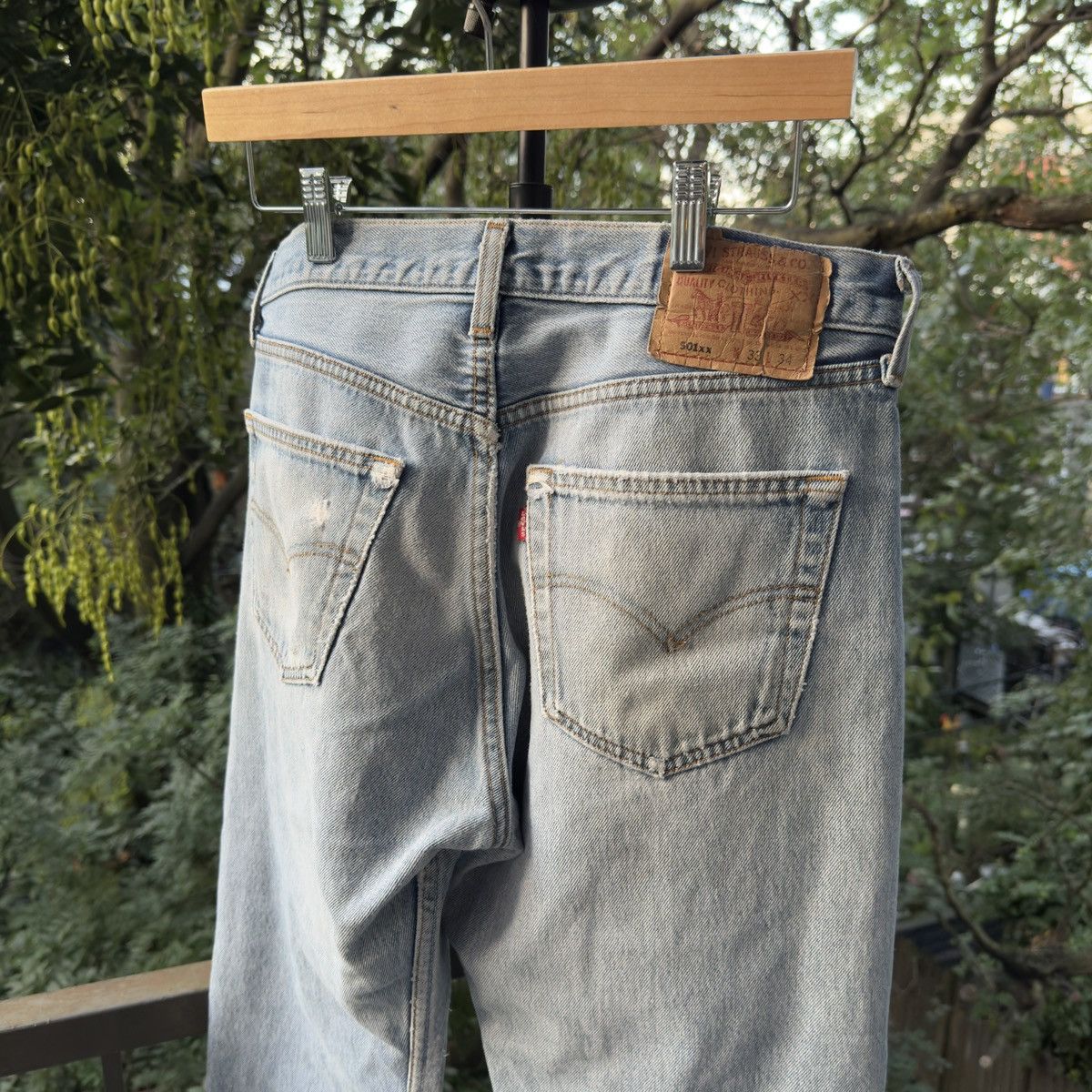 Levi's 90s Levi's 501xx Thrashed Repaired Cropped Jeans ERD Grunge Size US 32 / EU 48 - 13 Thumbnail