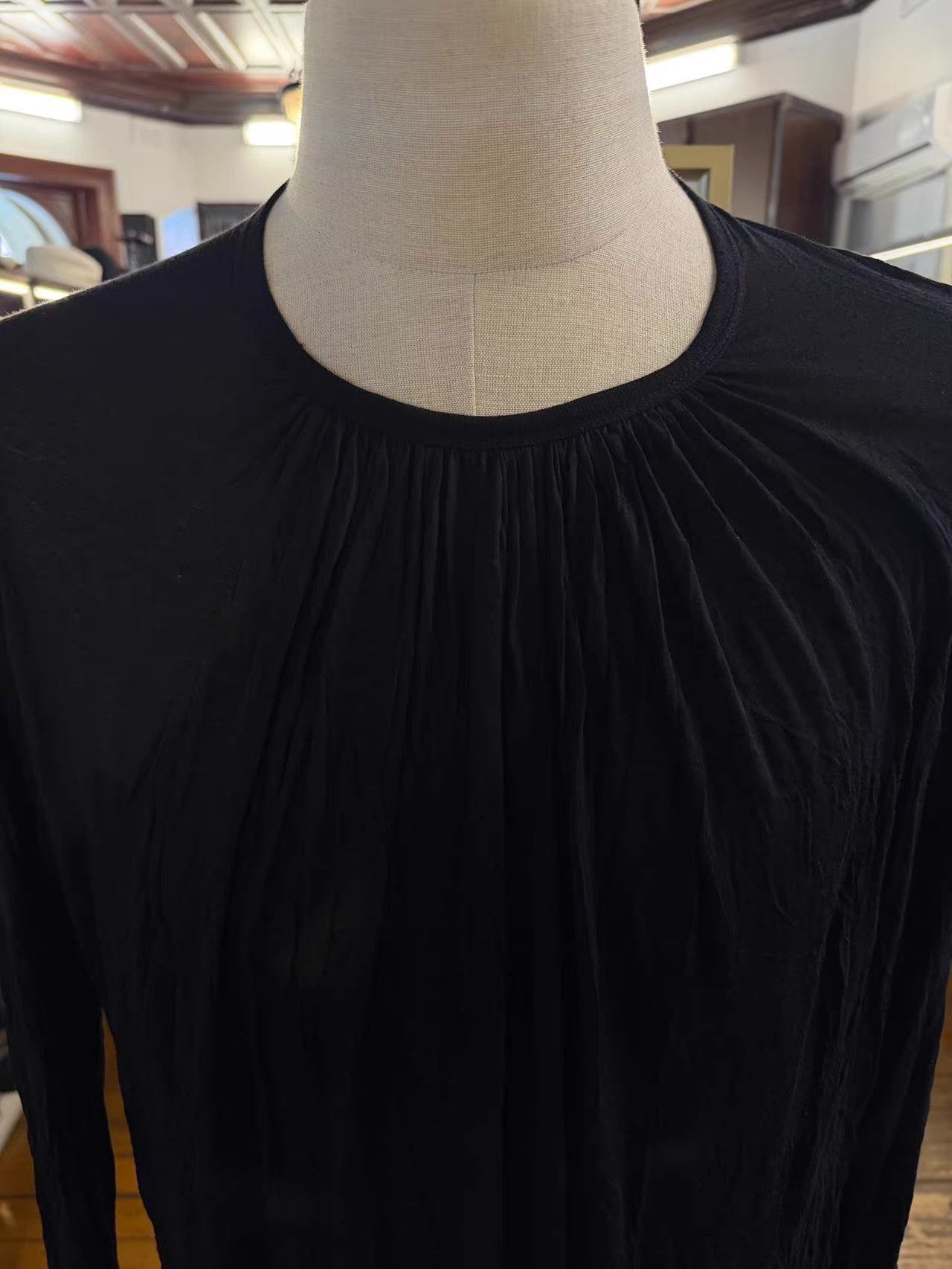 Julius JULIUS 16ss Black Neck Pleated Long Sleeve Top Ｑ25 Size US S / EU 44-46 / 1 - 3 Thumbnail