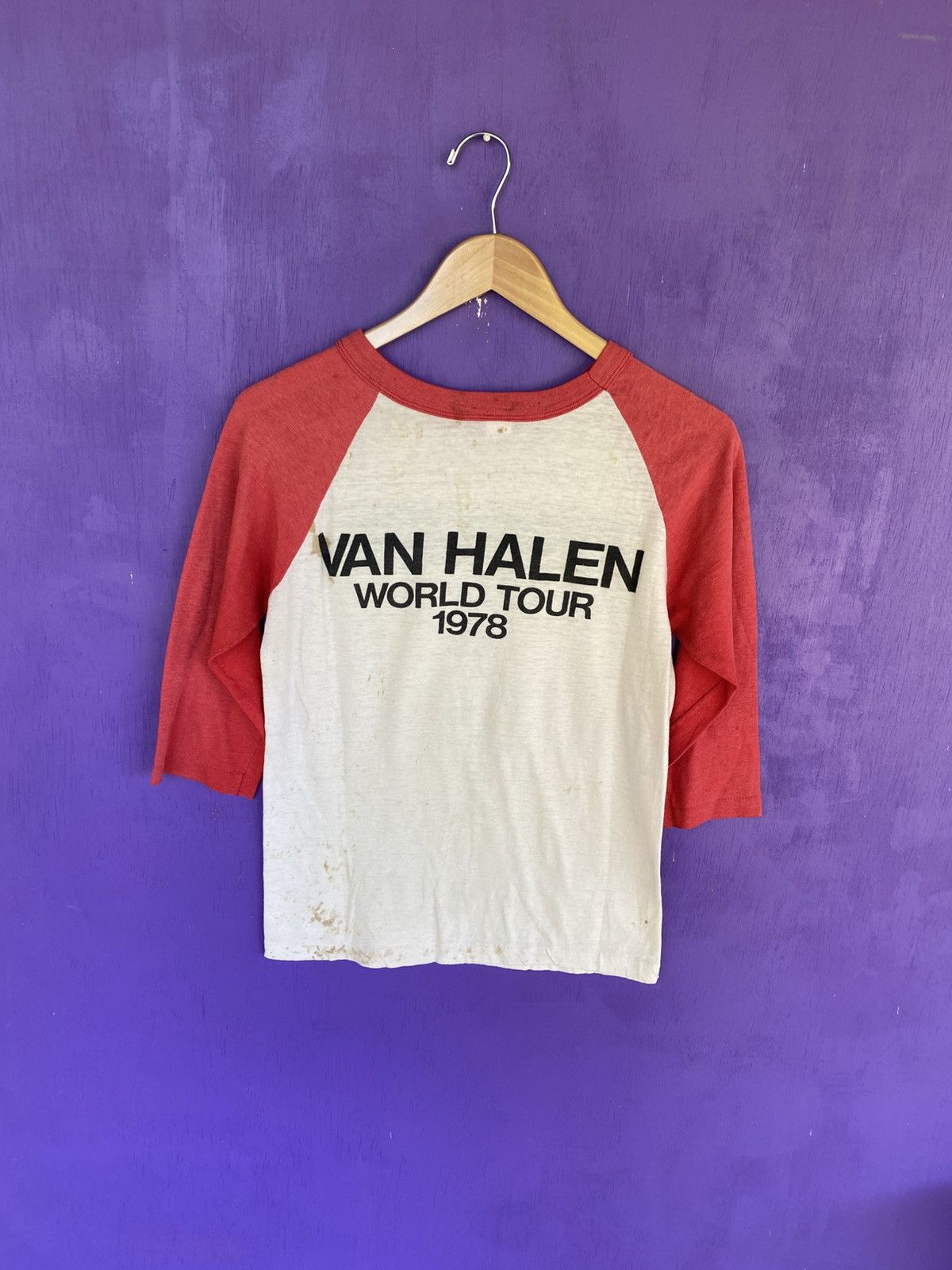 Band Tees Vintage 1978 Van Halen world tour raglan t-shirt Size US M / EU 48-50 / 2 - 2 Thumbnail