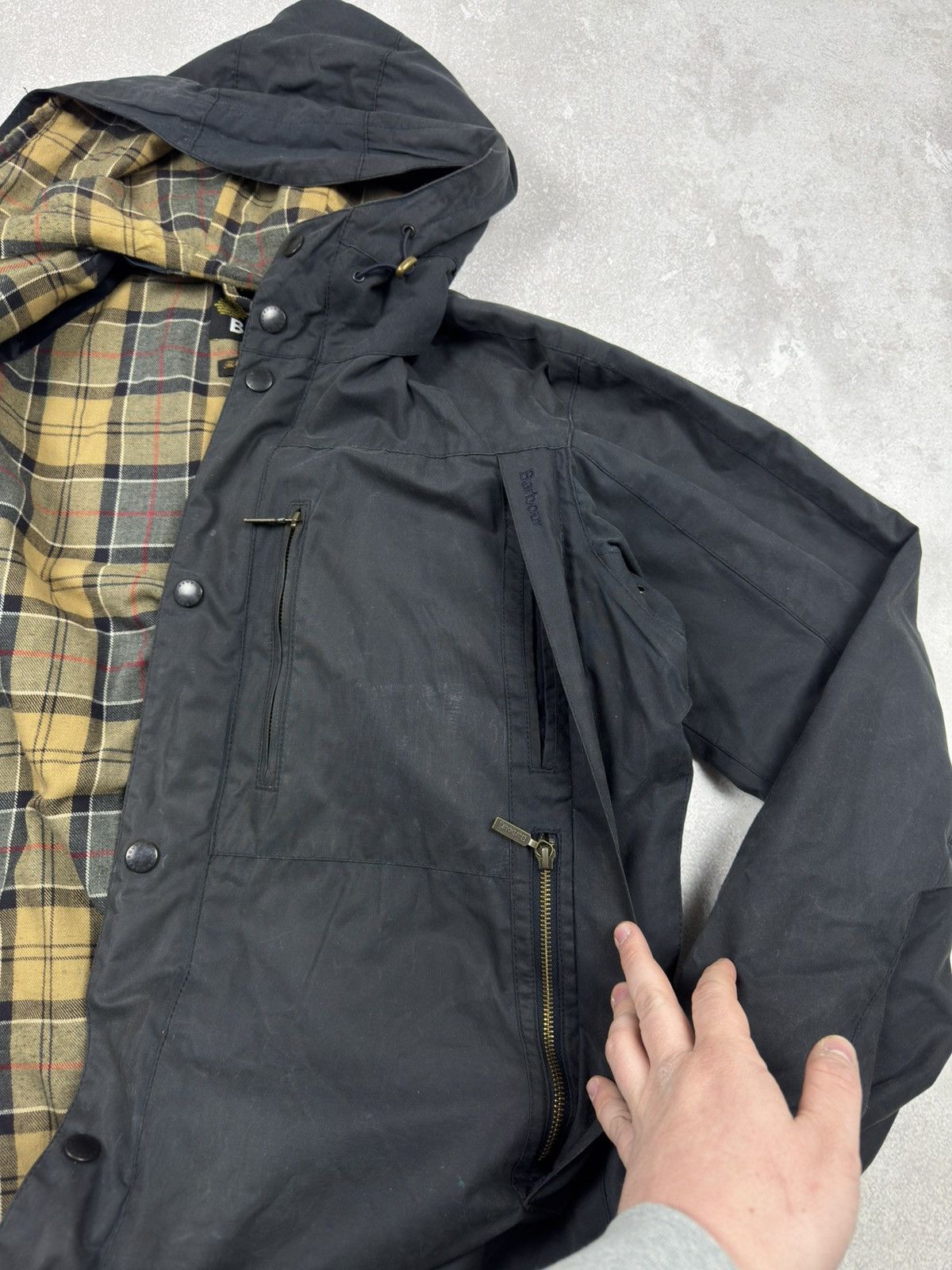 Barbour Vintage Barbour Waxed Parkas Jacket Navy Blue size XL Size US XL / EU 56 / 4 - 15 Thumbnail