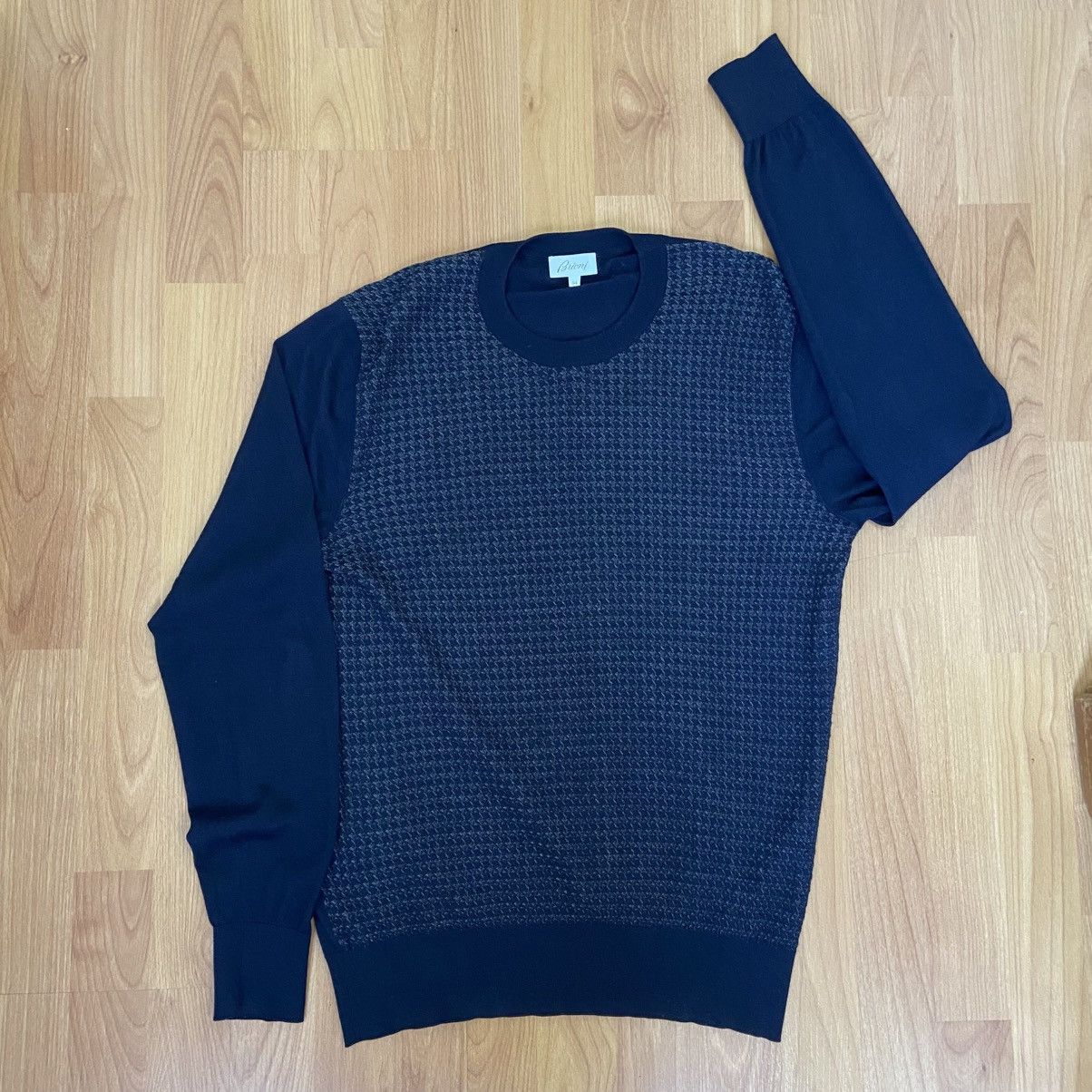 Brioni Brioni Preppy Navy Lightweight Crewneck Sweater Men’s 54 Size US XL / EU 56 / 4 - 1 Thumbnail