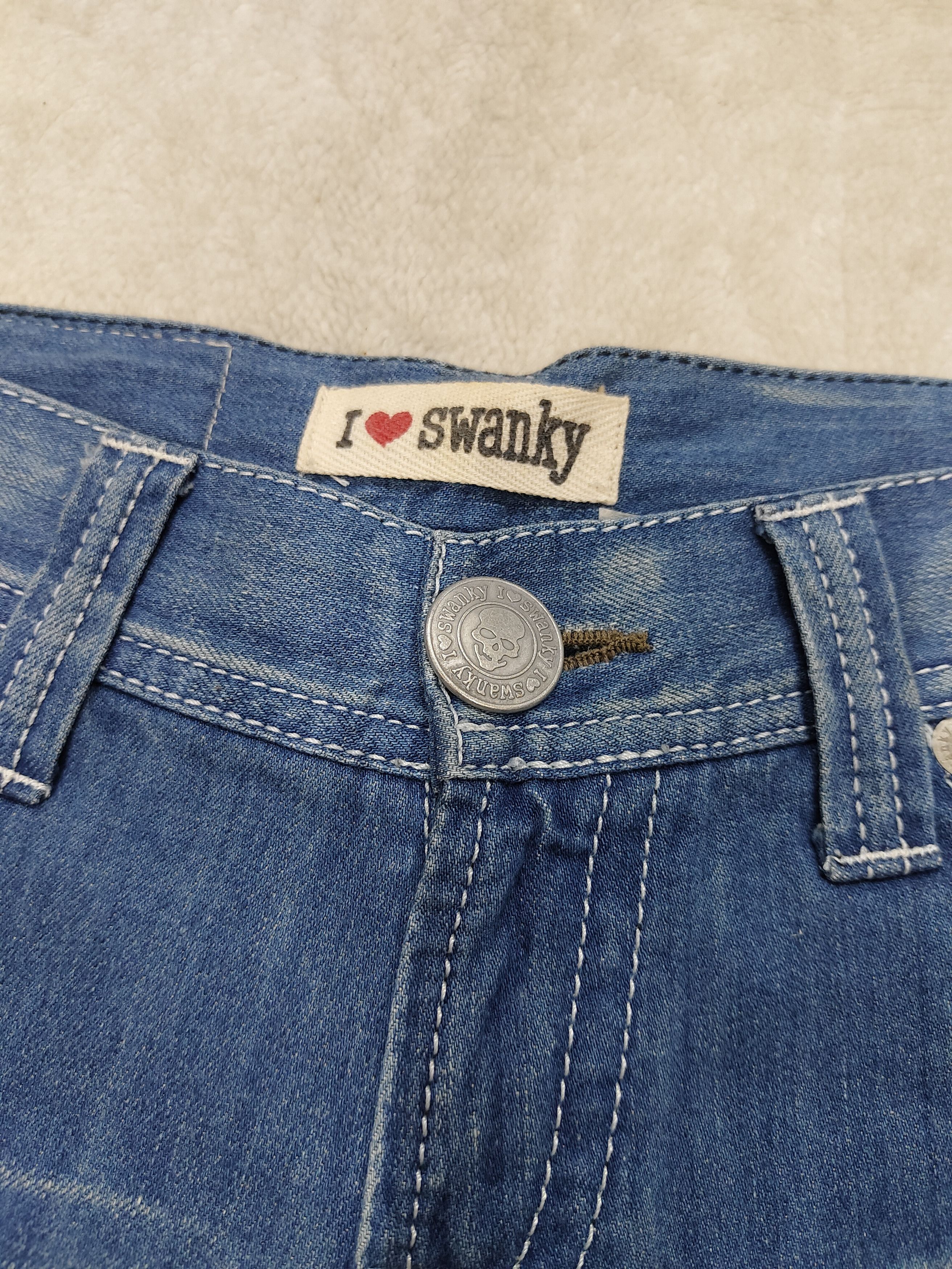 Japanese Brand SICK🇯🇵 Swanky 🇯🇵 Ripped Curve Jeans Size 30" / US 8 / IT 44 - 6 Thumbnail