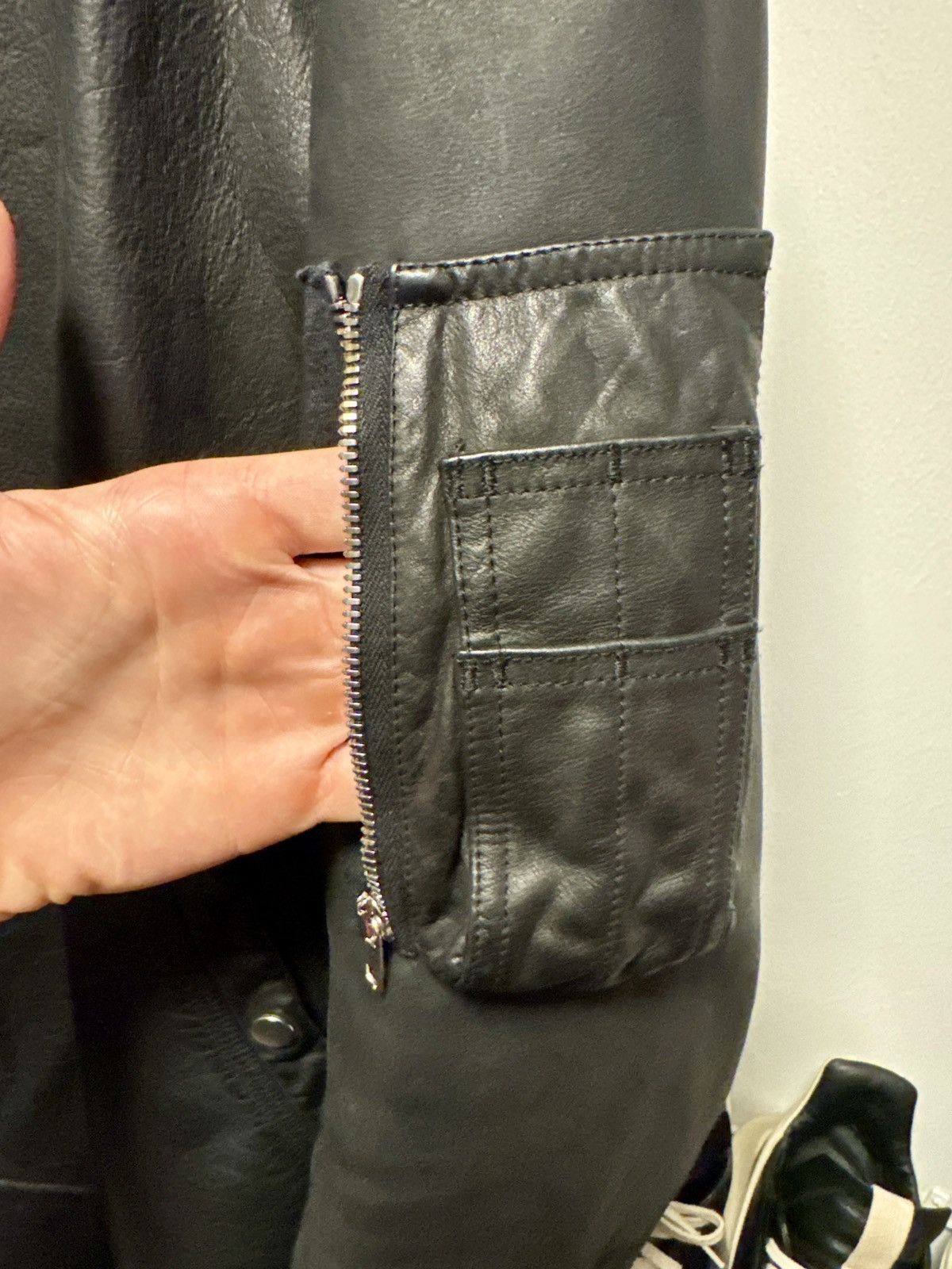 Rick Owens Rick Owens Larry leather bomber Size US XL / EU 56 / 4 - 4 Thumbnail