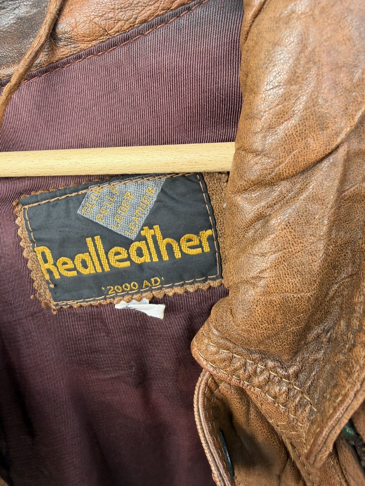 Vintage Vintage leather jacket bomber Size L / US 10 / IT 46 - 7 Thumbnail