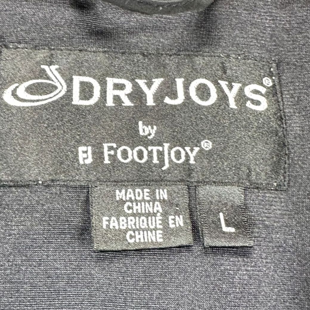 Footjoy FootJoy DryJoys Windbreaker Jacket Adult Large Black Full Zip Snap Pockets Mens Size US L / EU 52-54 / 3 - 6 Thumbnail