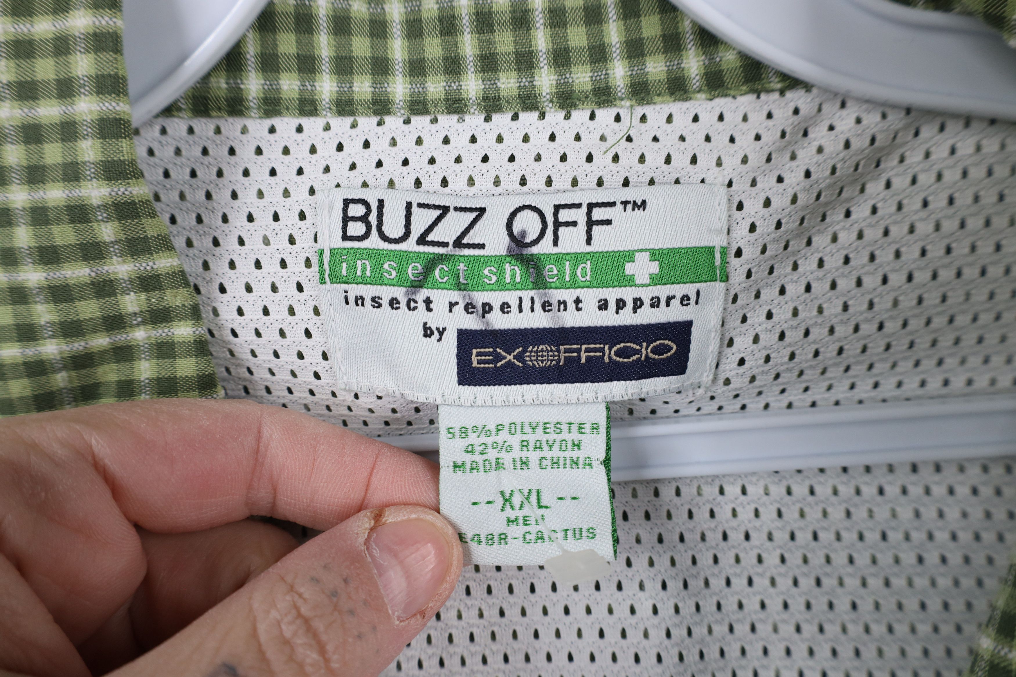 ExOfficio × Vintage Deadstock Vintage ExOfficio Buzz Off Shield Button Shirt Size US XXL / EU 58 / 5 - 7 Thumbnail