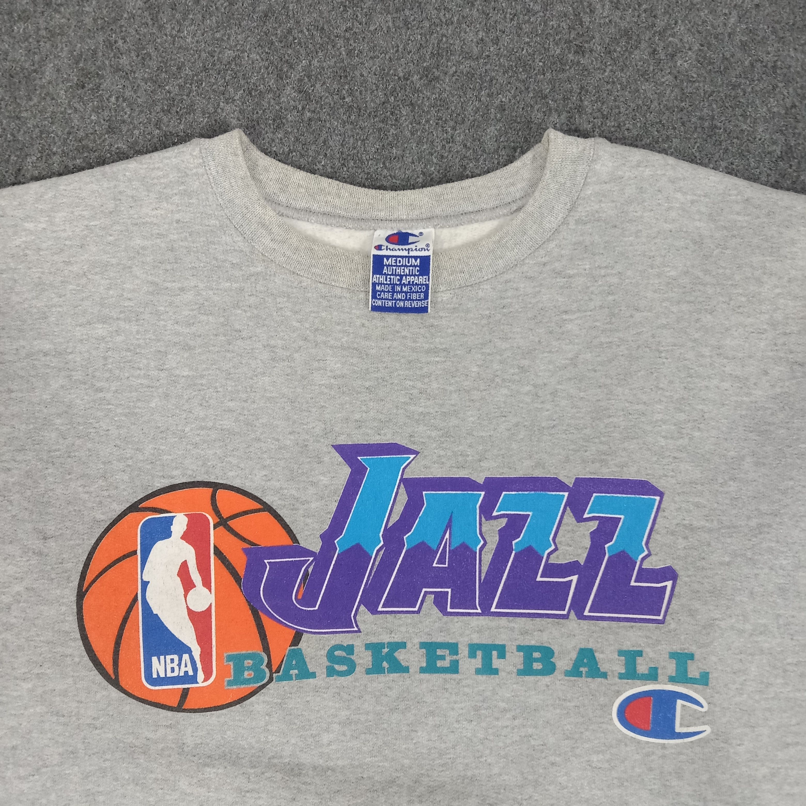 Champion × NBA × Vintage Champion NBA Jazz Basketball Sweatshirt Size US M / EU 48-50 / 2 - 2 Thumbnail