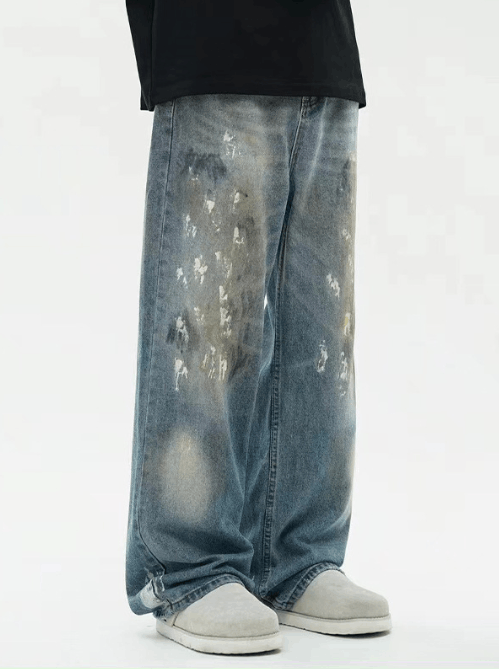 Japanese Brand × Jean American retro ink-washed distressed jeans Size US 32 / EU 48 - 3 Thumbnail