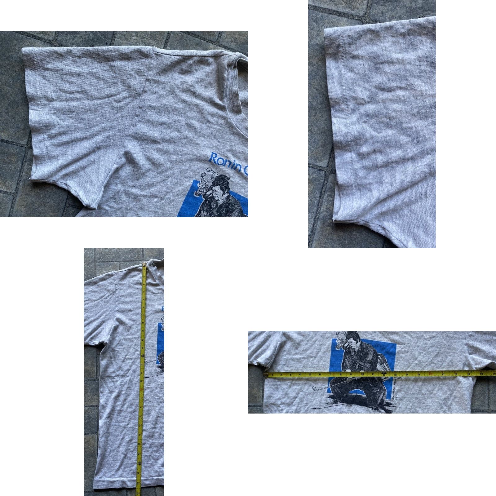 Hanes VINTAGE 1992 Ronin Golfer Samurai Hawaii Shirt Hanes Gray Men’s M Single Stitch T-Shirt 90s Art Sports Mens Size US M / EU 48-50 / 2 - 8 Thumbnail