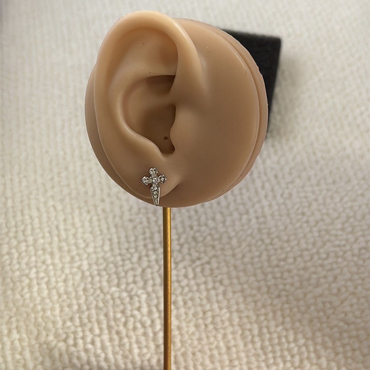 Other CZ Cross Stud Earrings for Men Women Hip Hop Unisex Earrings Size ONE SIZE - 6 Thumbnail