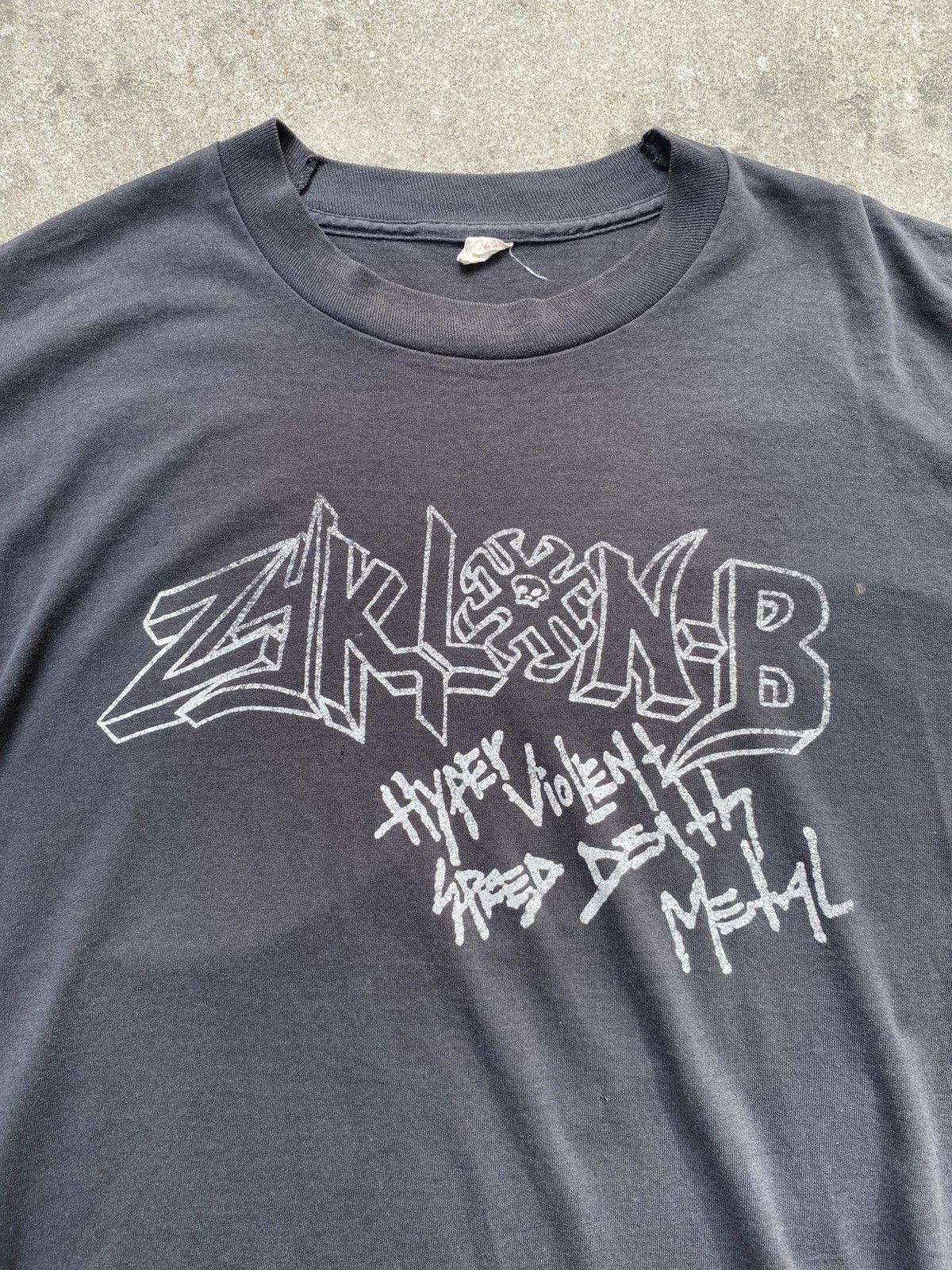 Band Tees RARE Vintage Faded Black 80s ZYKLON-B (US) - Demo shirt Size US XL / EU 56 / 4 - 2 Thumbnail