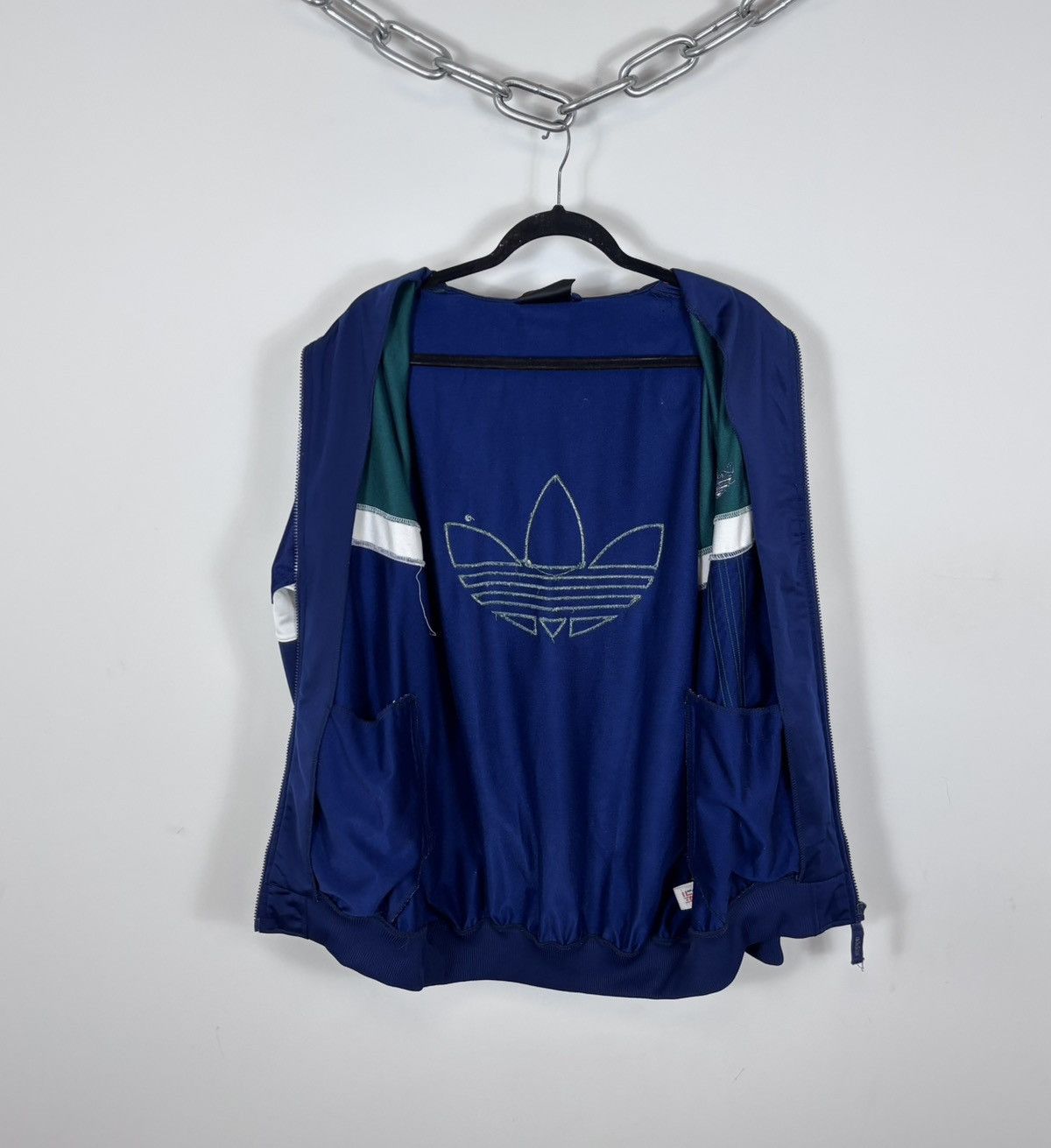 Adidas Vintage 1990s Adidas Big Logo Retro Hooded Track Jacket Size US XL / EU 56 / 4 - 3 Thumbnail