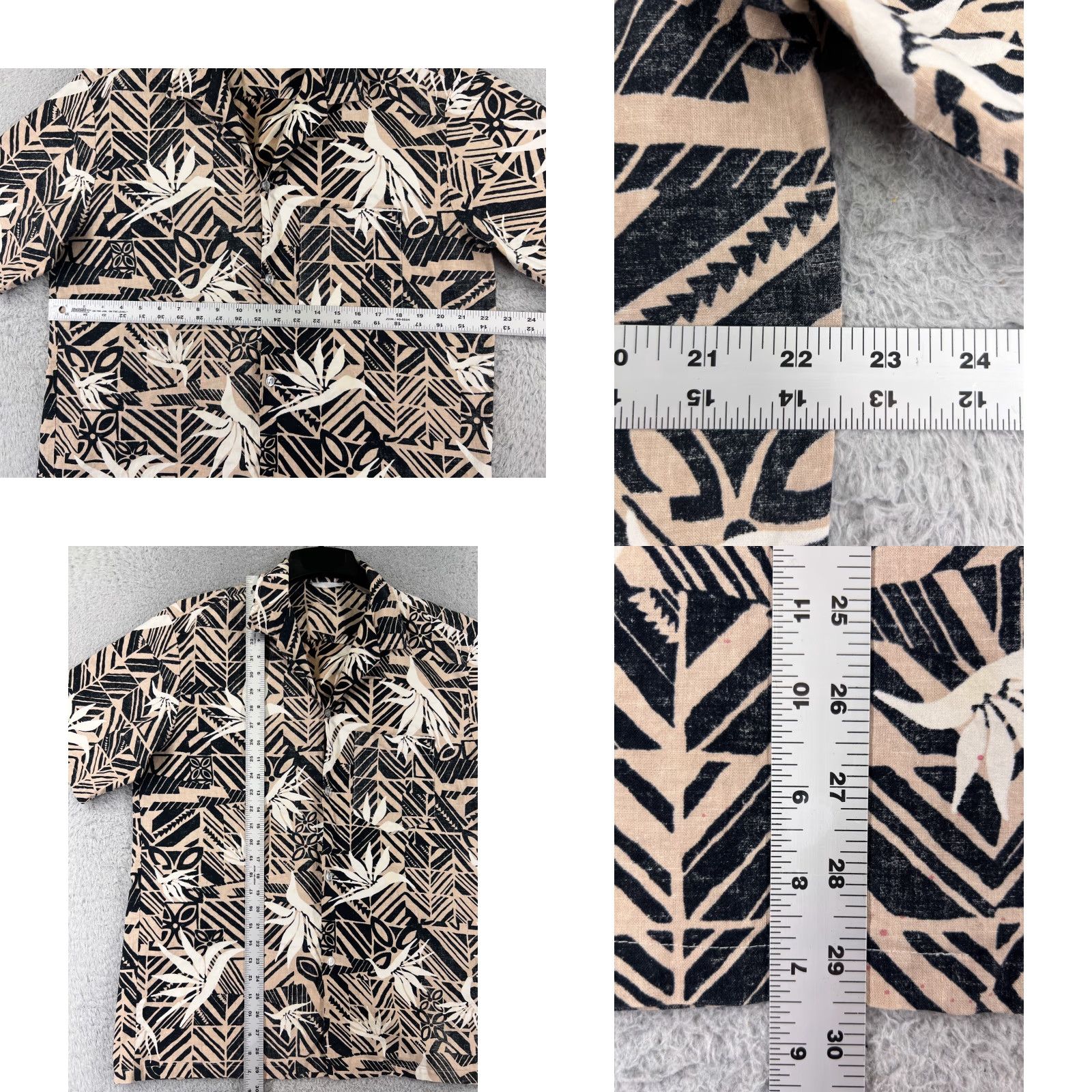 Paradise Nike Shirt L Short Sleeve Beige Floral Bird Of Paradise Button-Up Pocket Hawaiian Men’s Regular Fit Size US L / EU 52-54 / 3 - 8 Thumbnail
