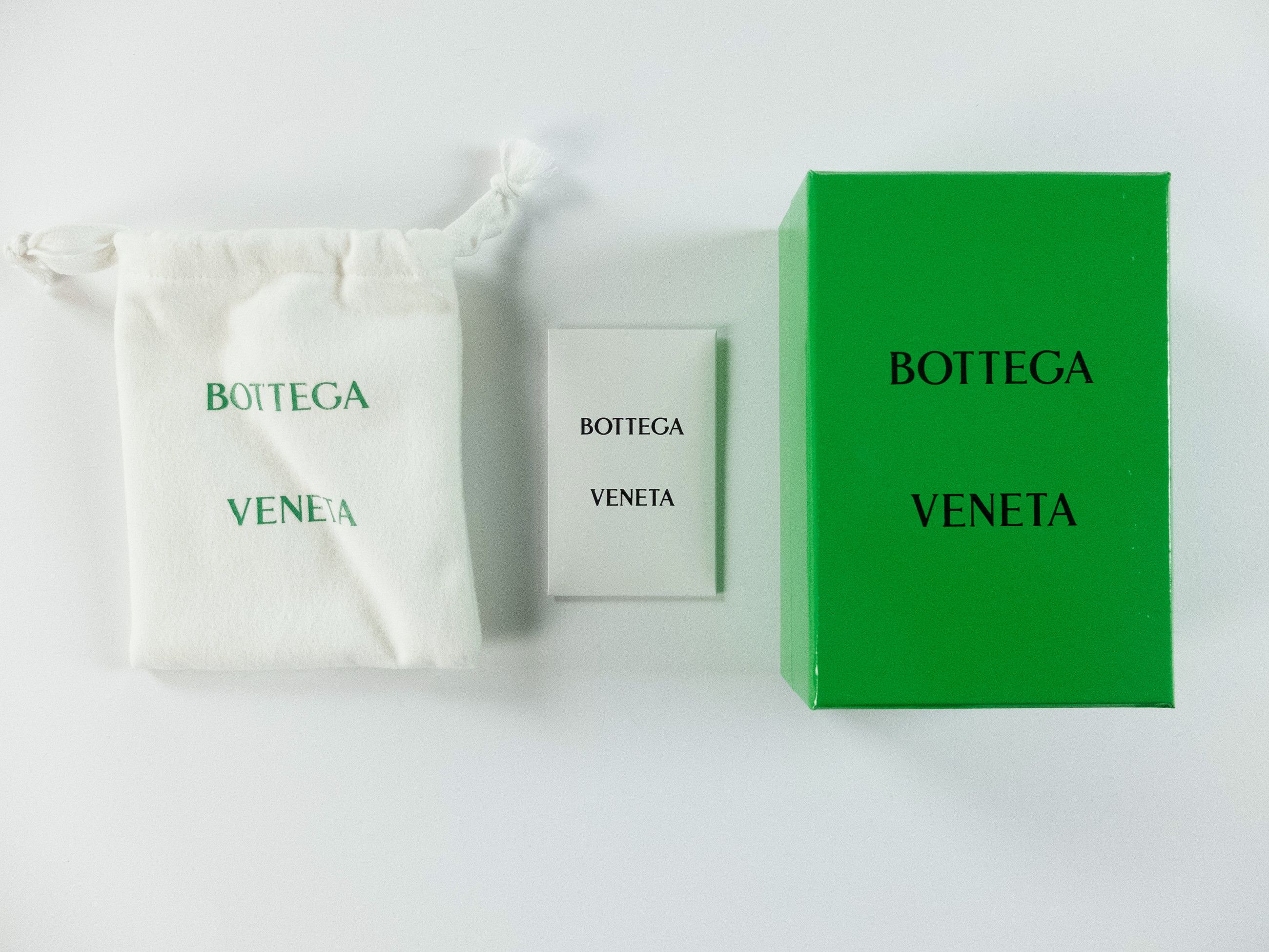 Bottega Veneta BOTTEGA VENETA white green woven leather card holder q Size ONE SIZE - 8 Thumbnail
