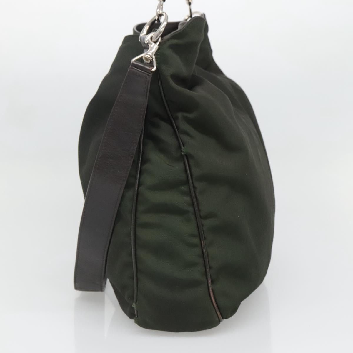 Gucci GUCCI Bamboo Hand Bag Nylon Khaki Silver 001 1577 001 1577 Size ONE SIZE - 5 Thumbnail