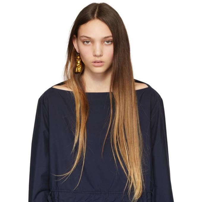 Marni Marni Gold Single Statue Pop Earring Size ONE SIZE - 3 Thumbnail