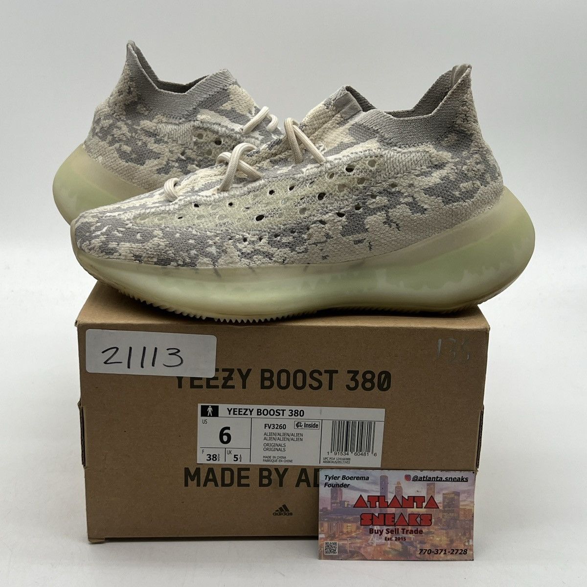 Adidas Yeezy boost 380 alien Size US 6 / EU 39 - 1 Thumbnail