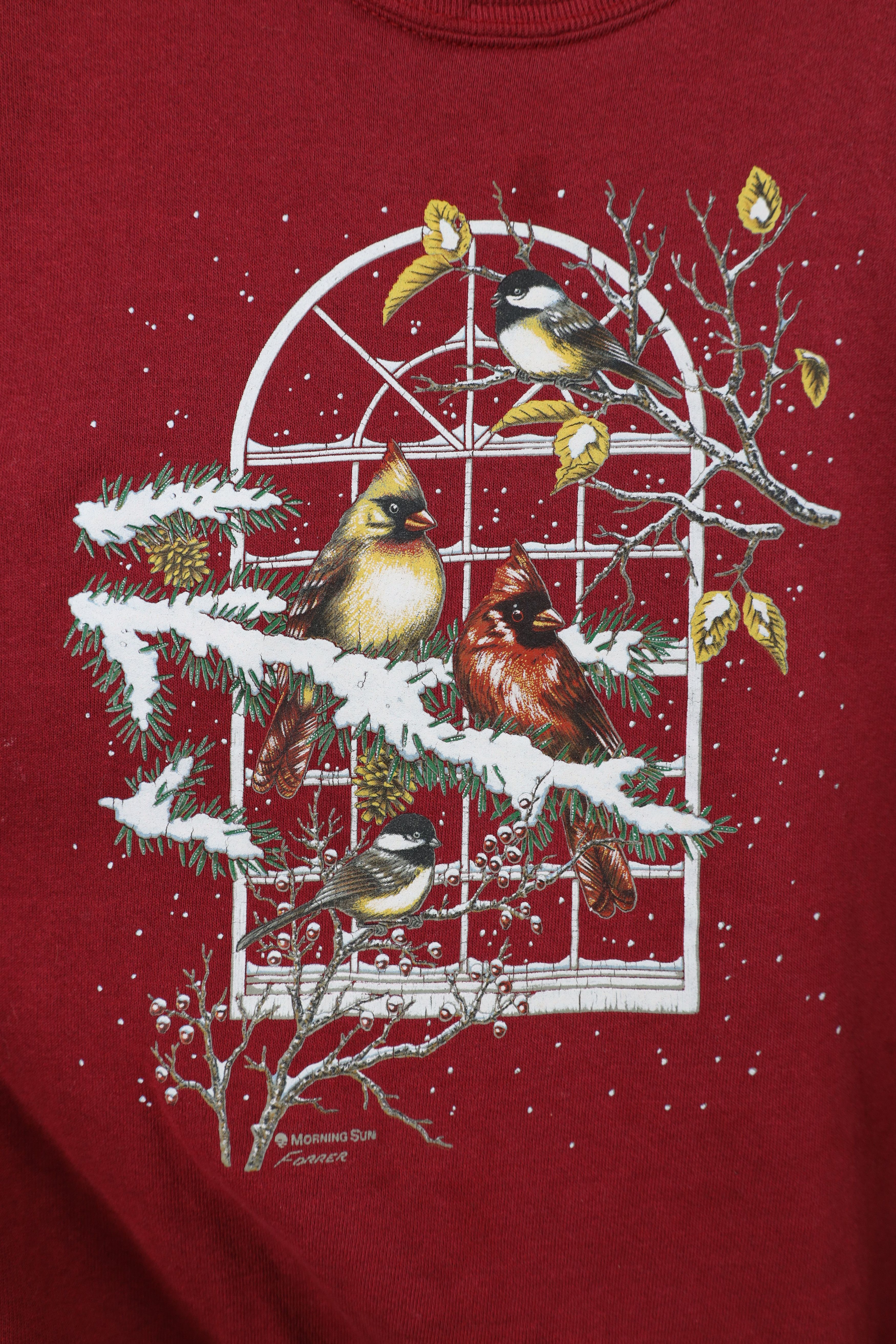 Vintage Vintage 90s Streetwear Nature Snow Birds Sweatshirt USA Size XL / US 12-14 / IT 48-50 - 7 Thumbnail