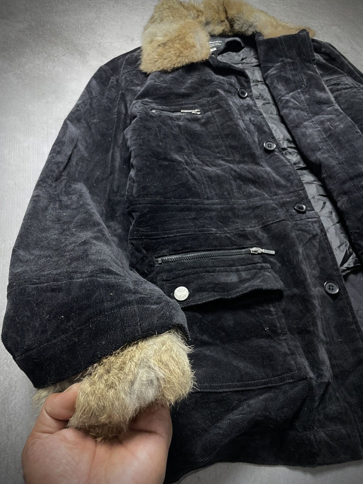 If Six Was Nine 2000’s Drug Store’s - Vkei Style Button Trim Fur Jacket Size US L / EU 52-54 / 3 - 6 Thumbnail