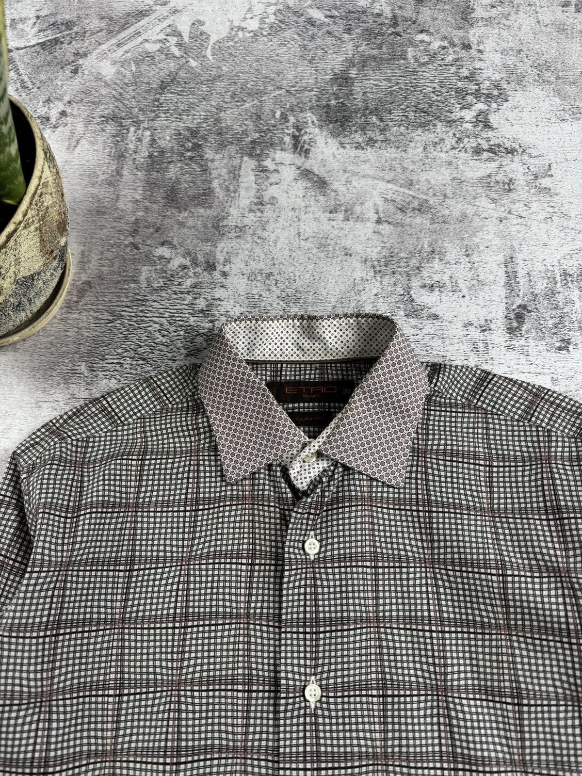 Etro Etro Milano 39 IT Full Monogram Button Classic Shirt Size US M / EU 48-50 / 2 - 9 Thumbnail