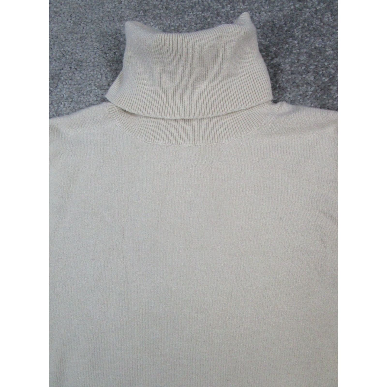 Zara VINTAGE Zara Sweater Pullover Women Small Beige Knit Turtleneck 90s Fashion Womens Size S / US 4 / IT 40 - 2 Thumbnail