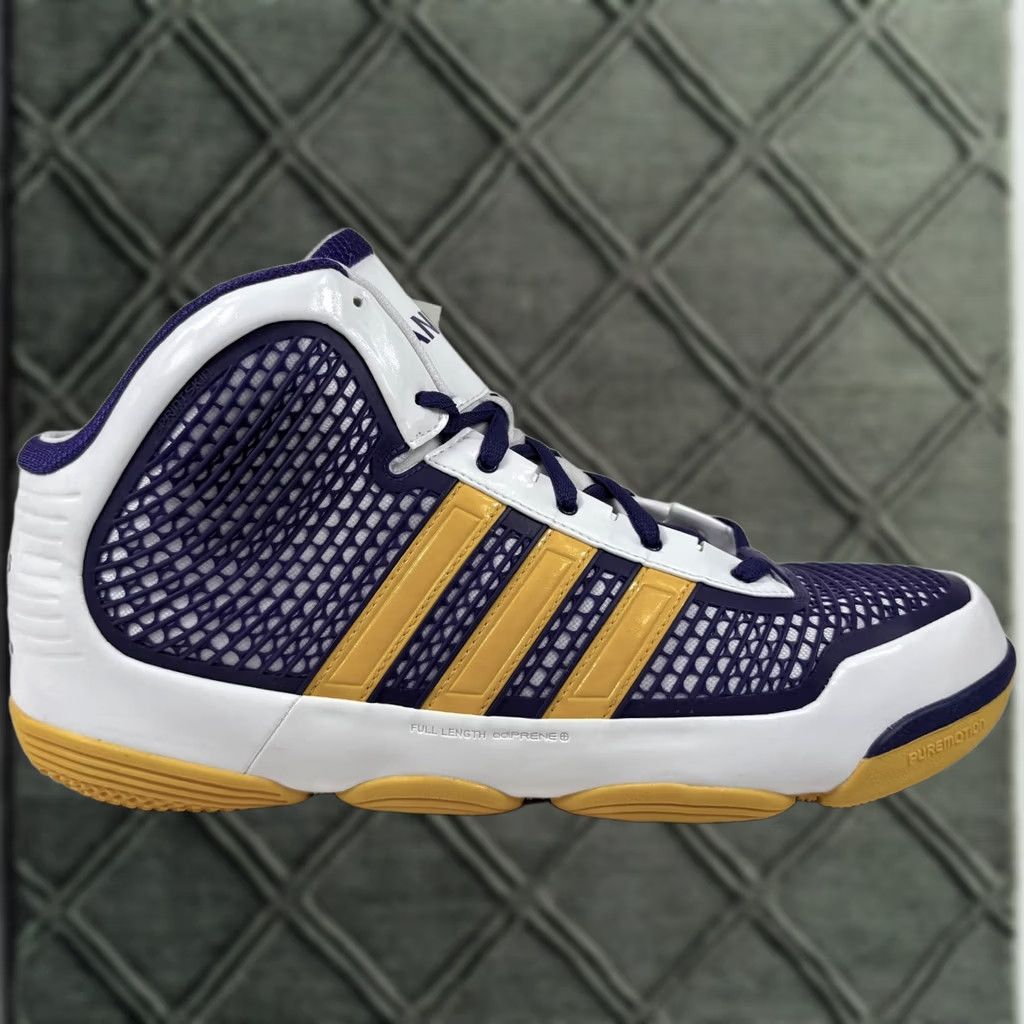 Adidas Adidas AS SMU Adipure Mono Basketball Sneakers White Purple Men's Size 15 Y2K Size US 15 / EU 48 - 1 Thumbnail