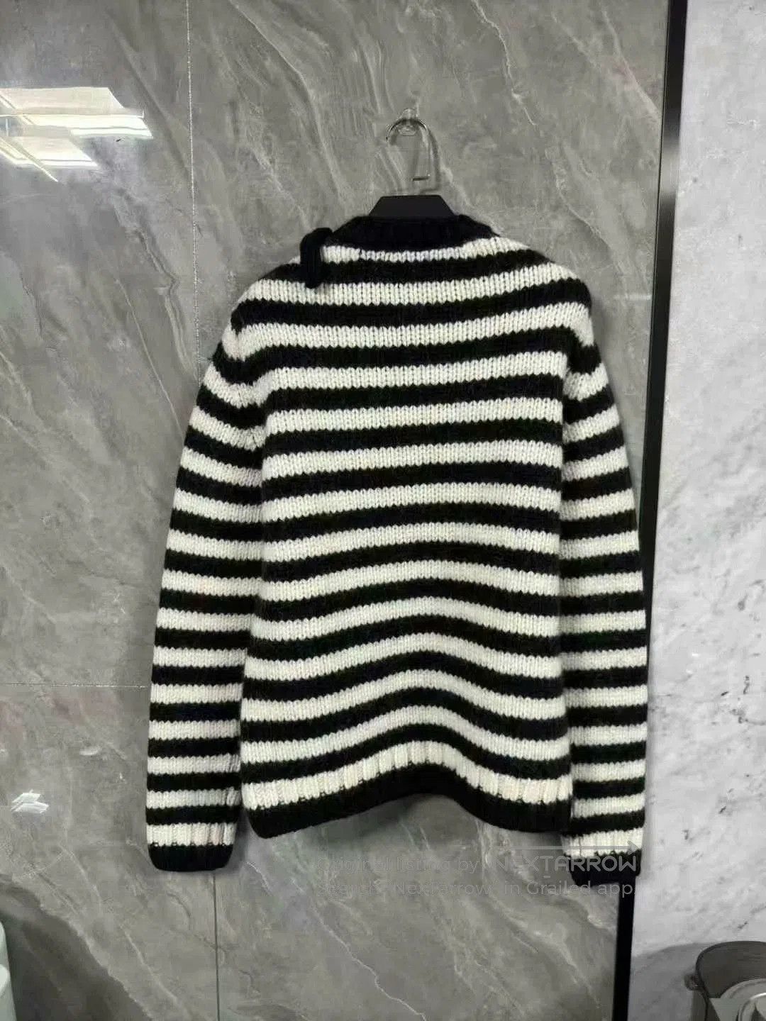 Loewe black and white striped wool sweater. Size US M / EU 48-50 / 2 - 5 Thumbnail