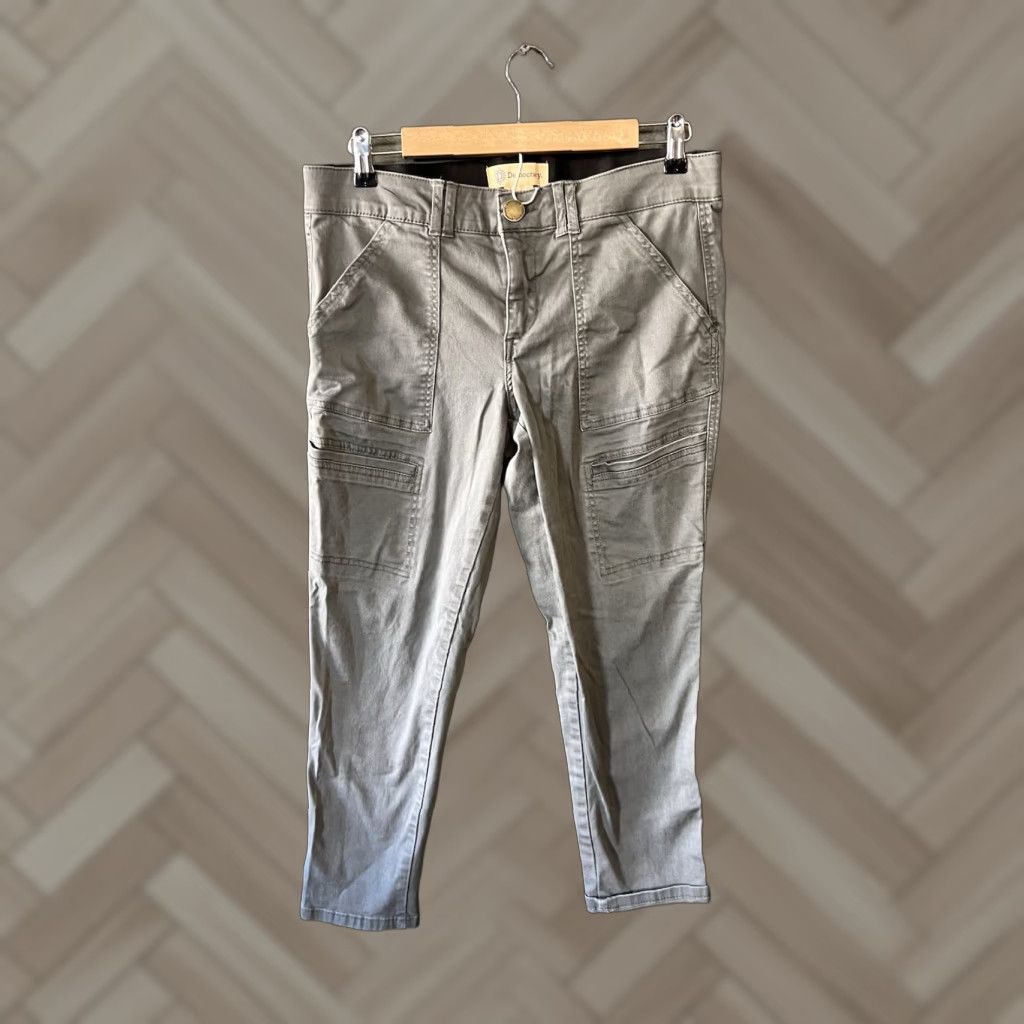 Vintage Democracy Women Gray Cargo Pants Size 10 Regular Stretch Fit Size 32" / US 10 / IT 46 - 1 Thumbnail