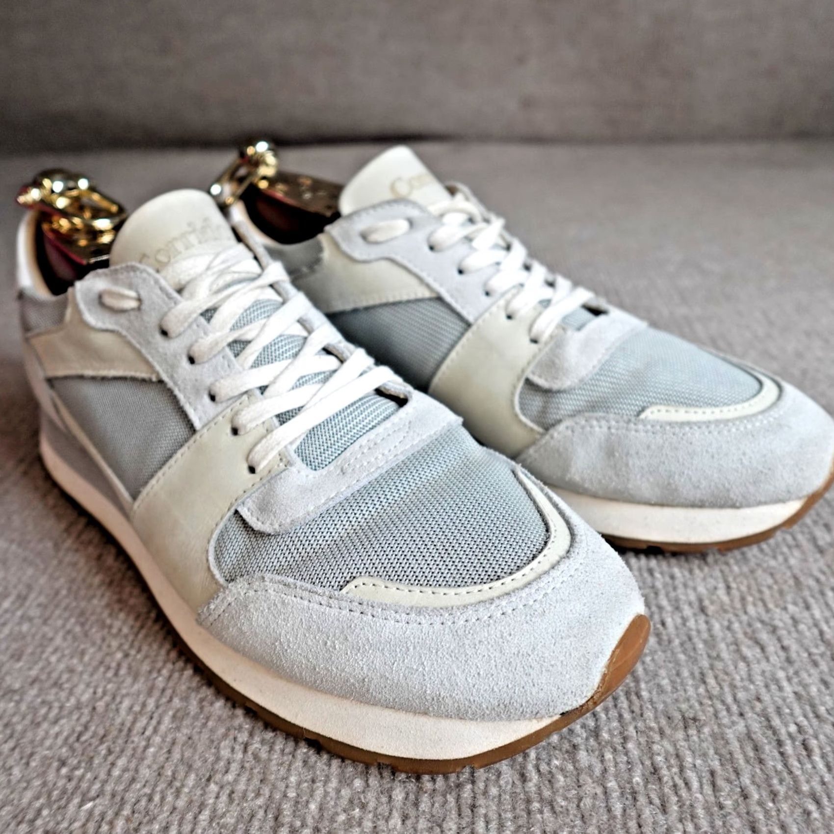 Corridor Corridor Mens Sneakers Grey Retro Leather Leather Casual 9 US 8 UK Portugal Leather Insole Lining Rubber Outsole Lace Up Round Toe Ven Mens Shoes Size US 8 / EU 41 - 3 Thumbnail