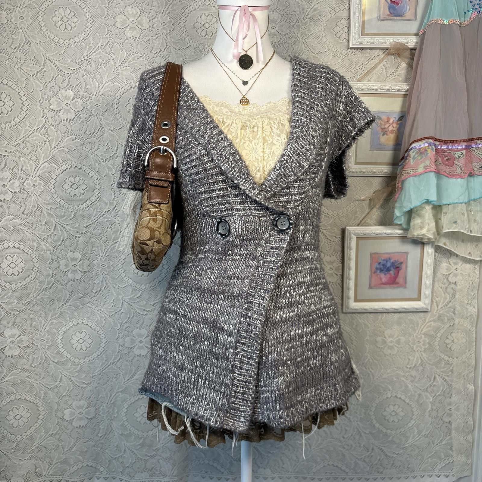 Cartoon Network vintage cozy gray baby doll sweater dress Size S / US 4 / IT 40 - 1 Thumbnail