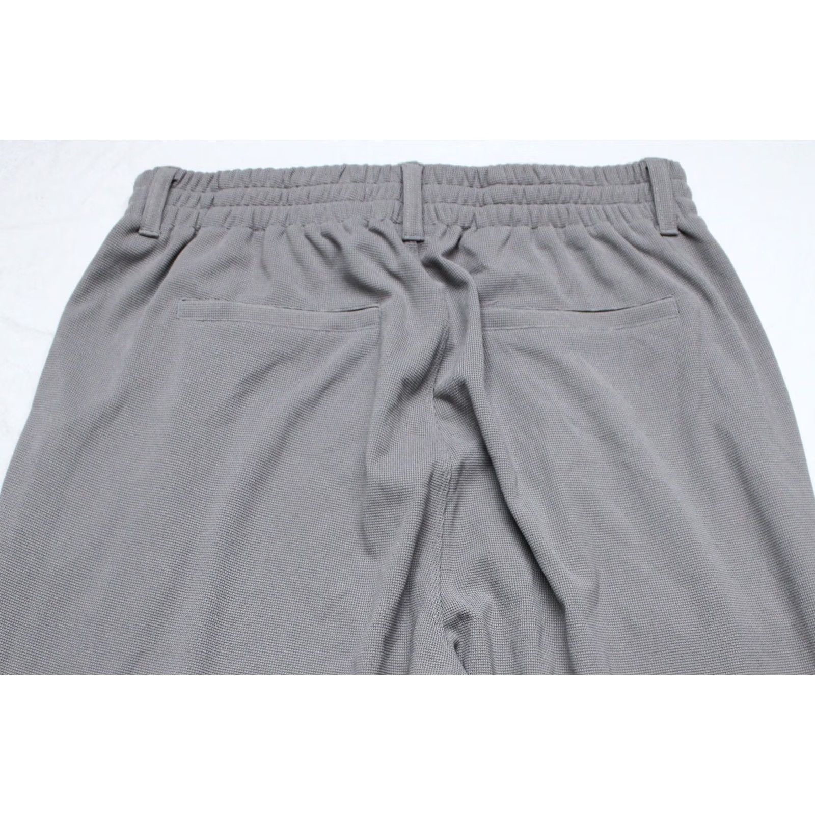 ASH Ewedoos Women's Pull On Waffle Texture Wide Leg Pants AP2 Mink Ash Medium NWT Japan? Size 32" / US 10 / IT 46 - 4 Thumbnail