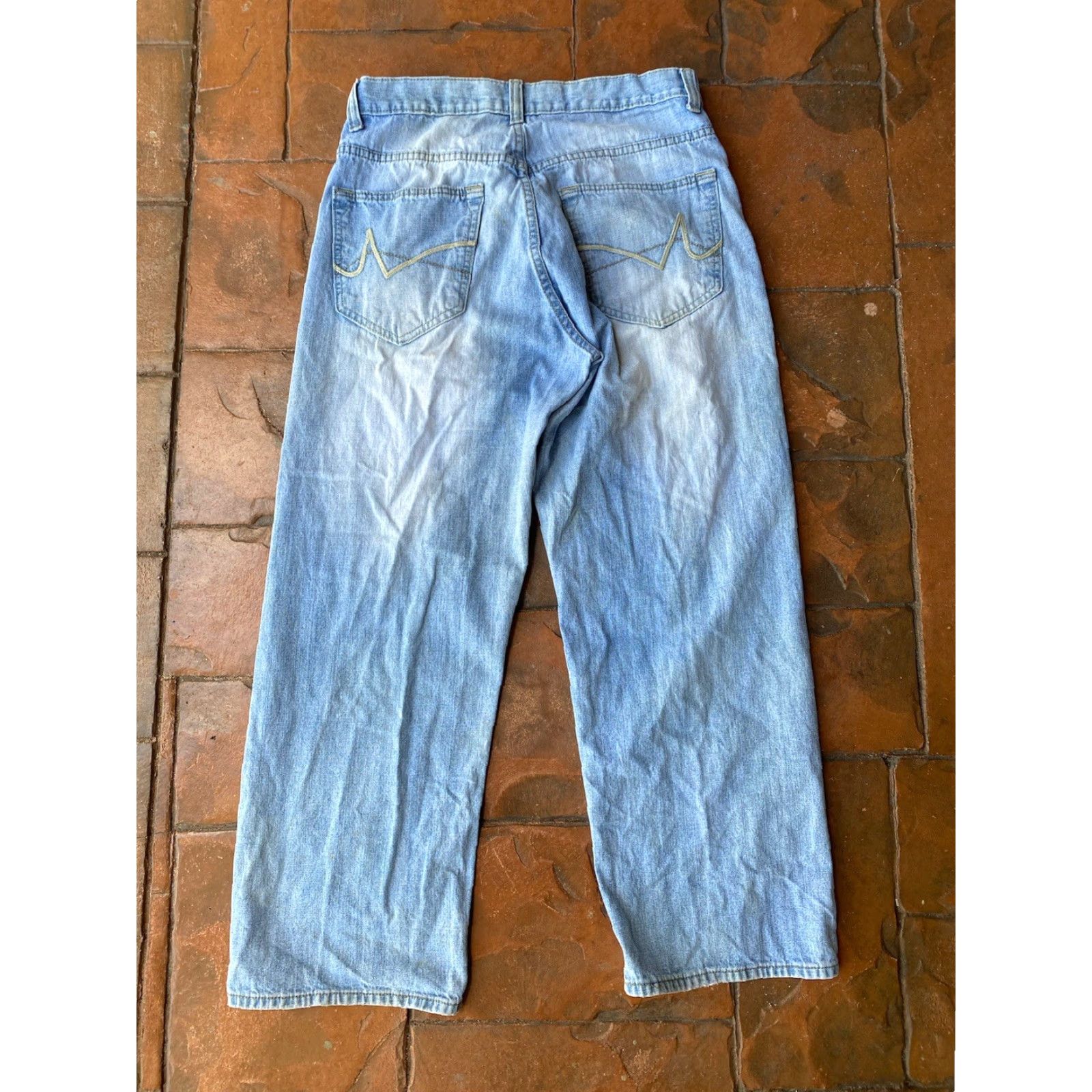 Avirex VINTAGE Avirex Jeans 32x30 Wide-Leg Distressed Denim Black Men Jeans Hip Hop Retro 90s Avirex Mens Jeans Size US 32 / EU 48 - 3 Thumbnail