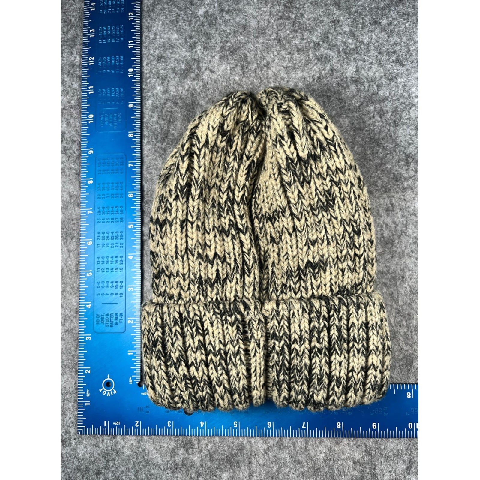 Vintage Furtalk Beanie Hat Adult One Size Beige Black Knit Acrylic Polyester Lined Cuffed Logo Ski Knit Size ONE SIZE - 4 Thumbnail